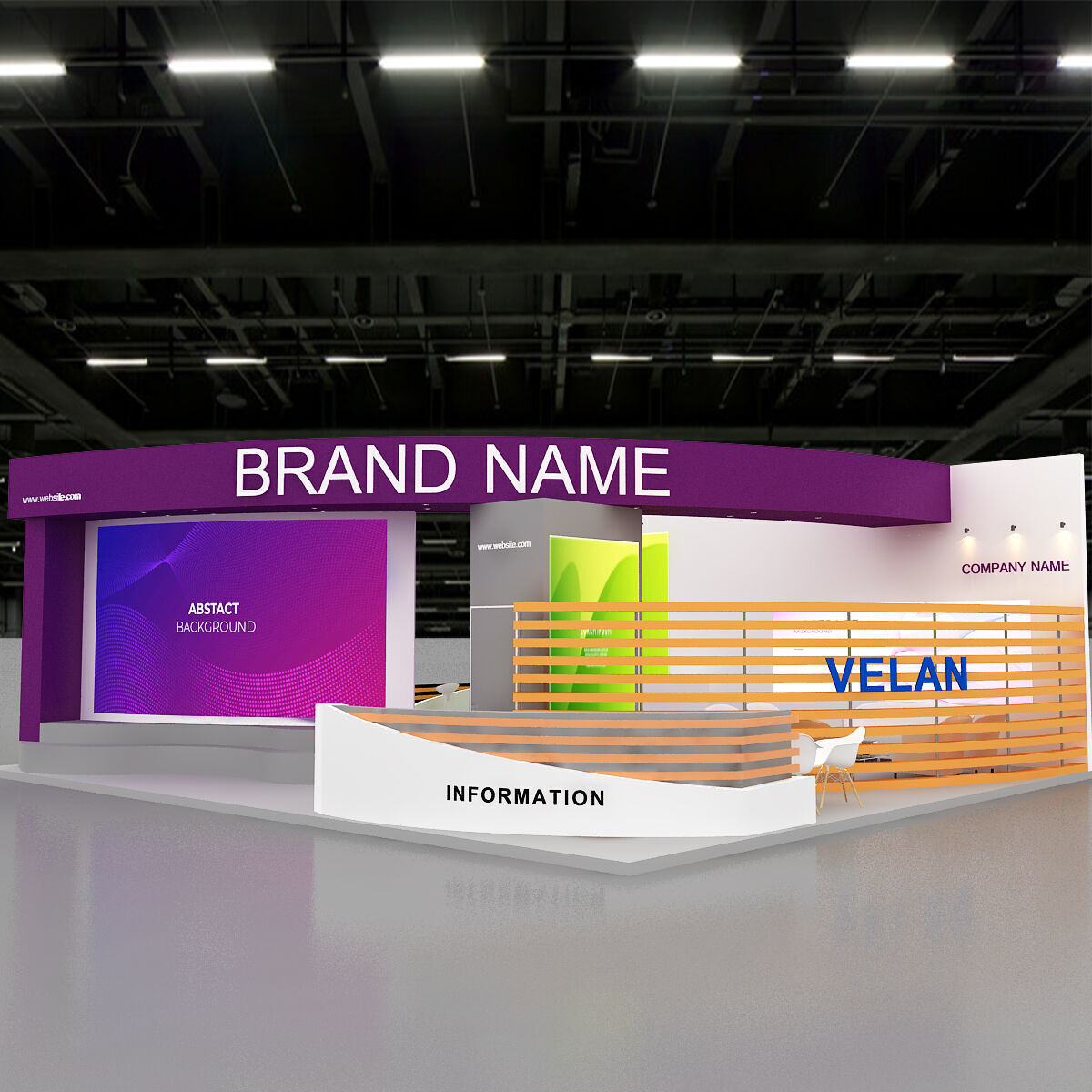 3d model exhibition booth 3D model_7