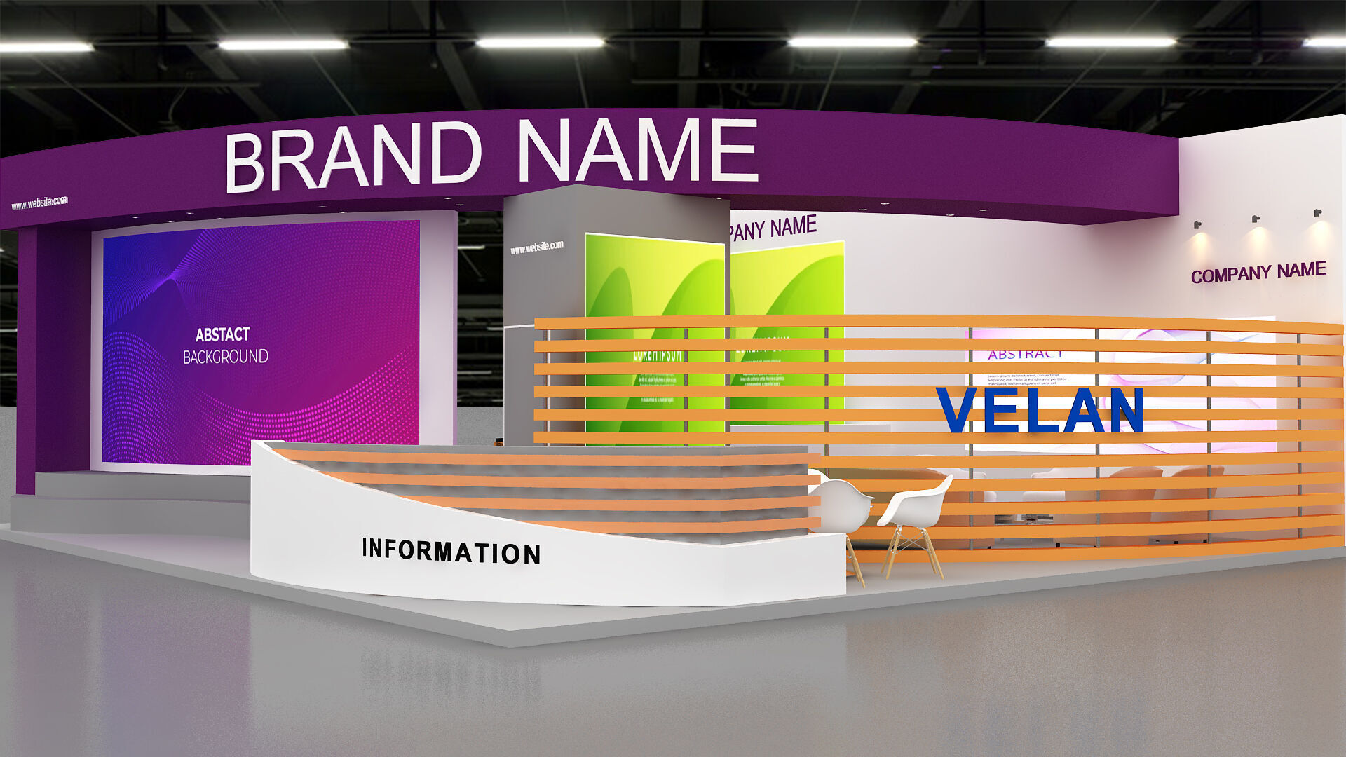 3d model exhibition booth 3D model_2