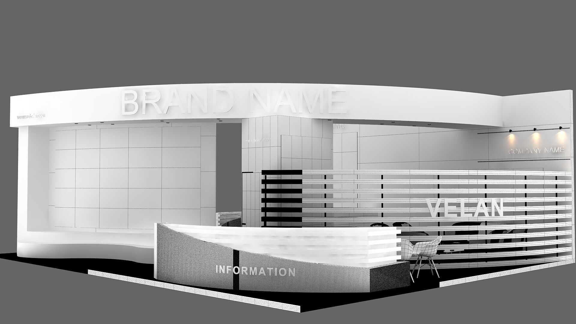 3d model exhibition booth 3D model_6