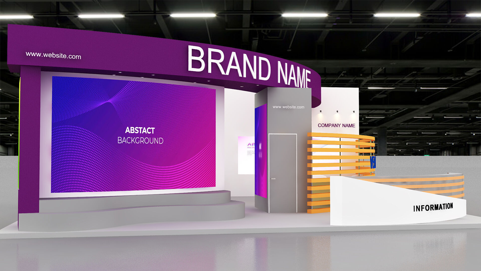 3d model exhibition booth 3D model_1