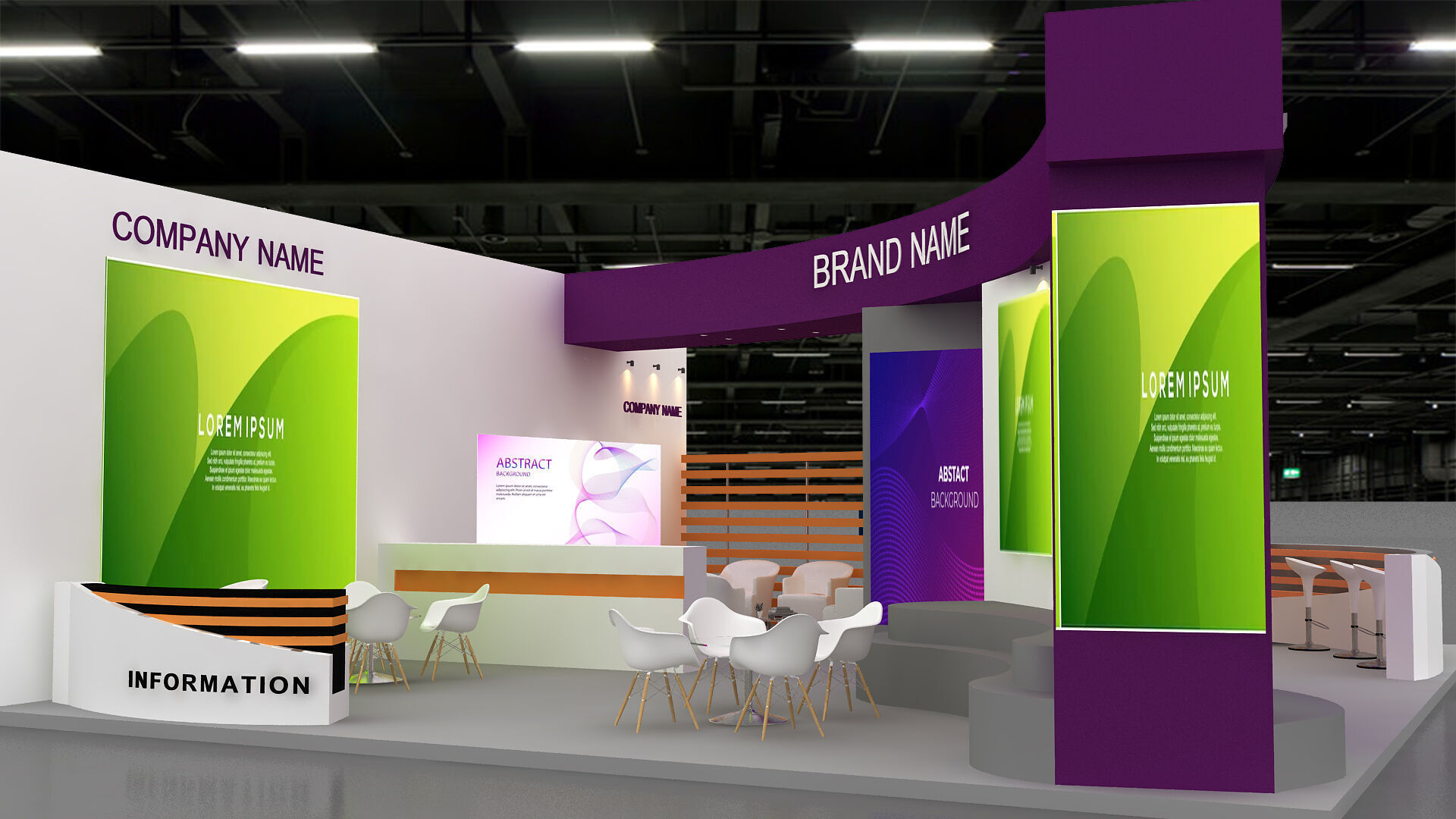 3d model exhibition booth 3D model_4