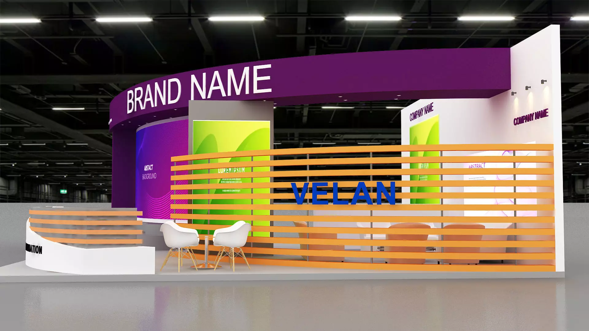 3d model exhibition booth 3D model_0