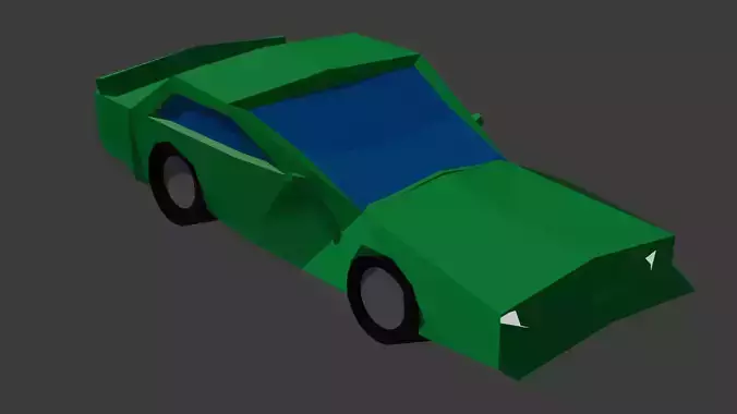 Low-ploy Car 3D print model