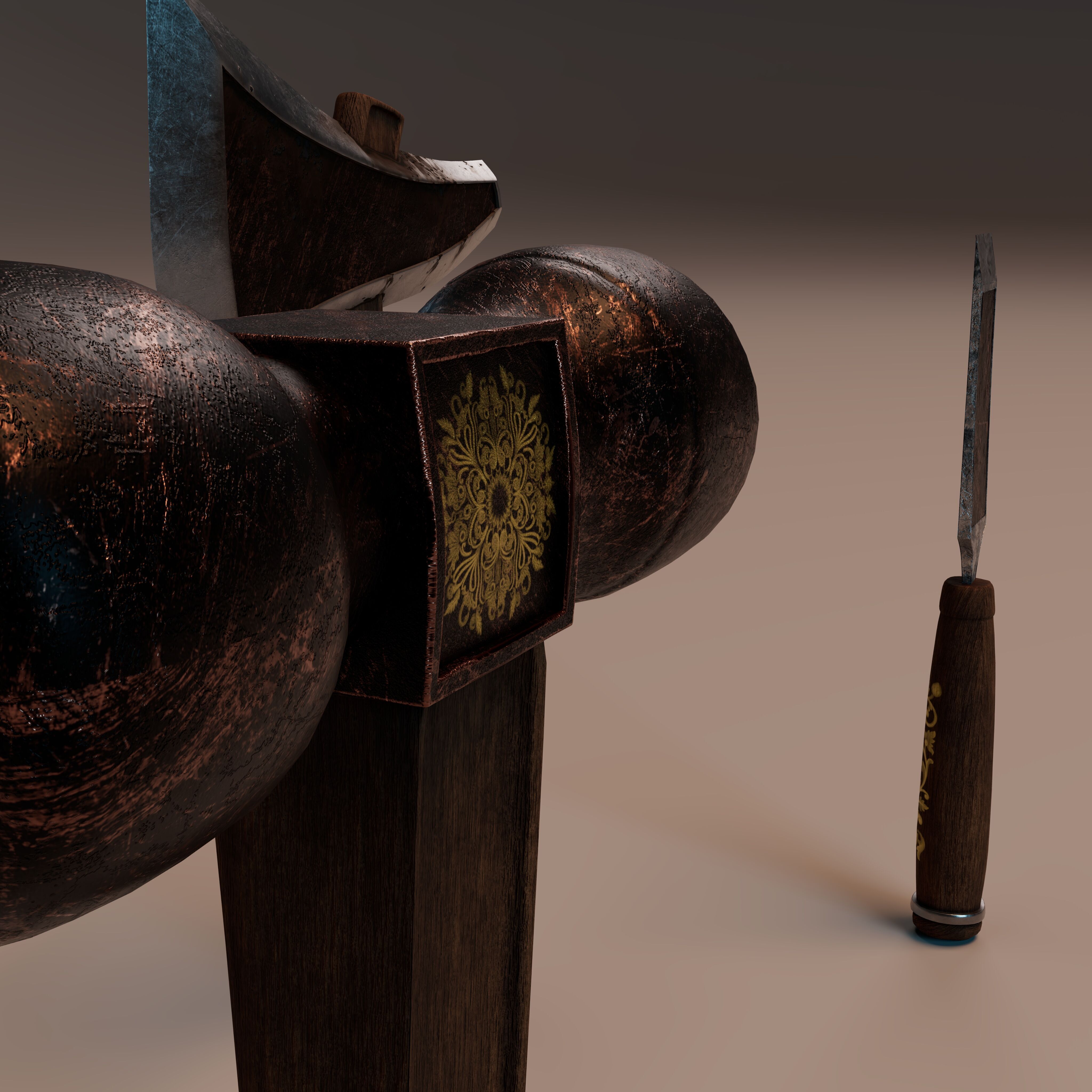 Stylized 3D Tools Pack - PBR Medieval Tools Low-poly 3D model_2