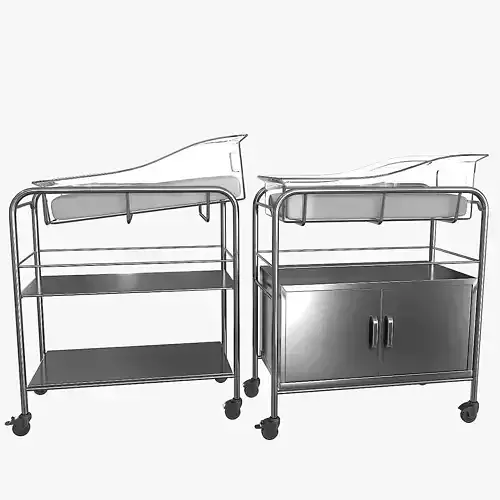 Hospital Bassinet Low-poly 3D model
