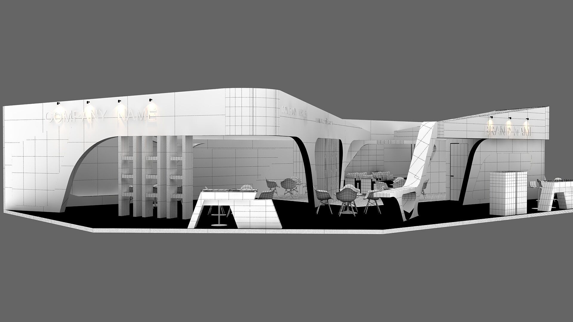 3d model exhibition booth 3D model_9