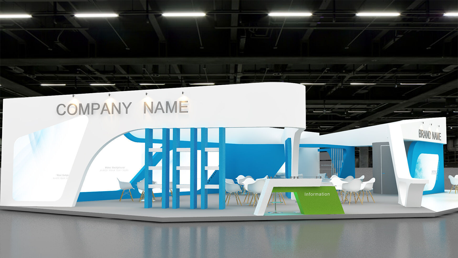 3d model exhibition booth 3D model_2