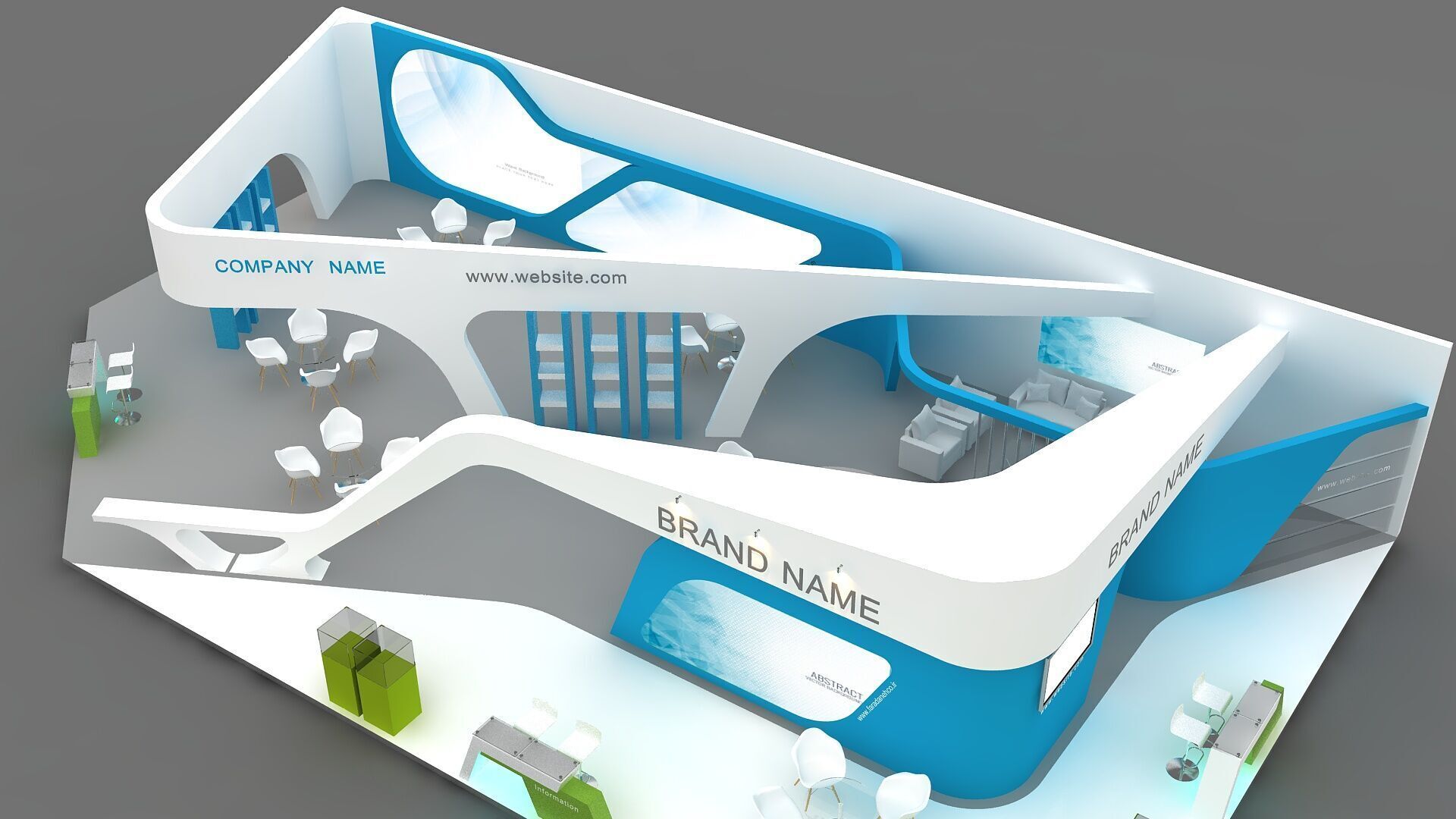 3d model exhibition booth 3D model_8