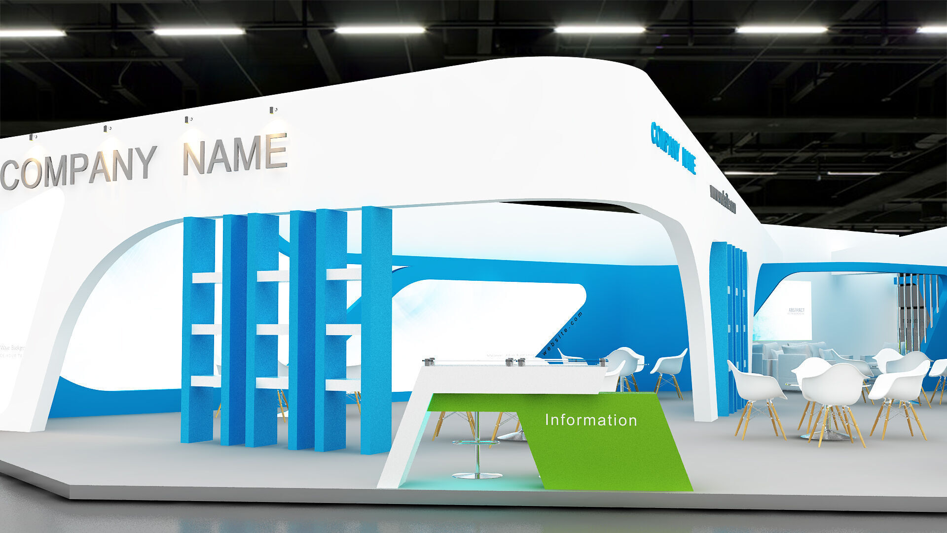 3d model exhibition booth 3D model_6