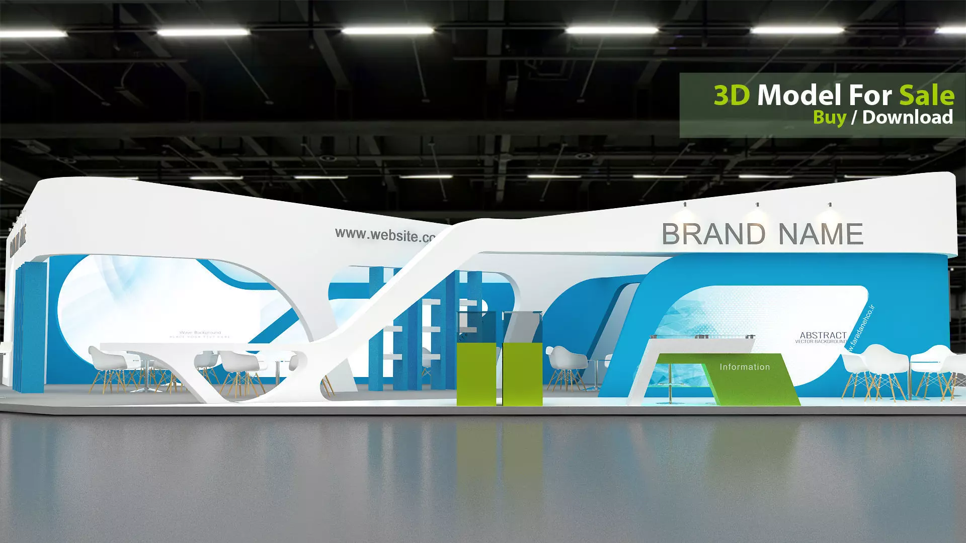 3d model exhibition booth 3D model_0