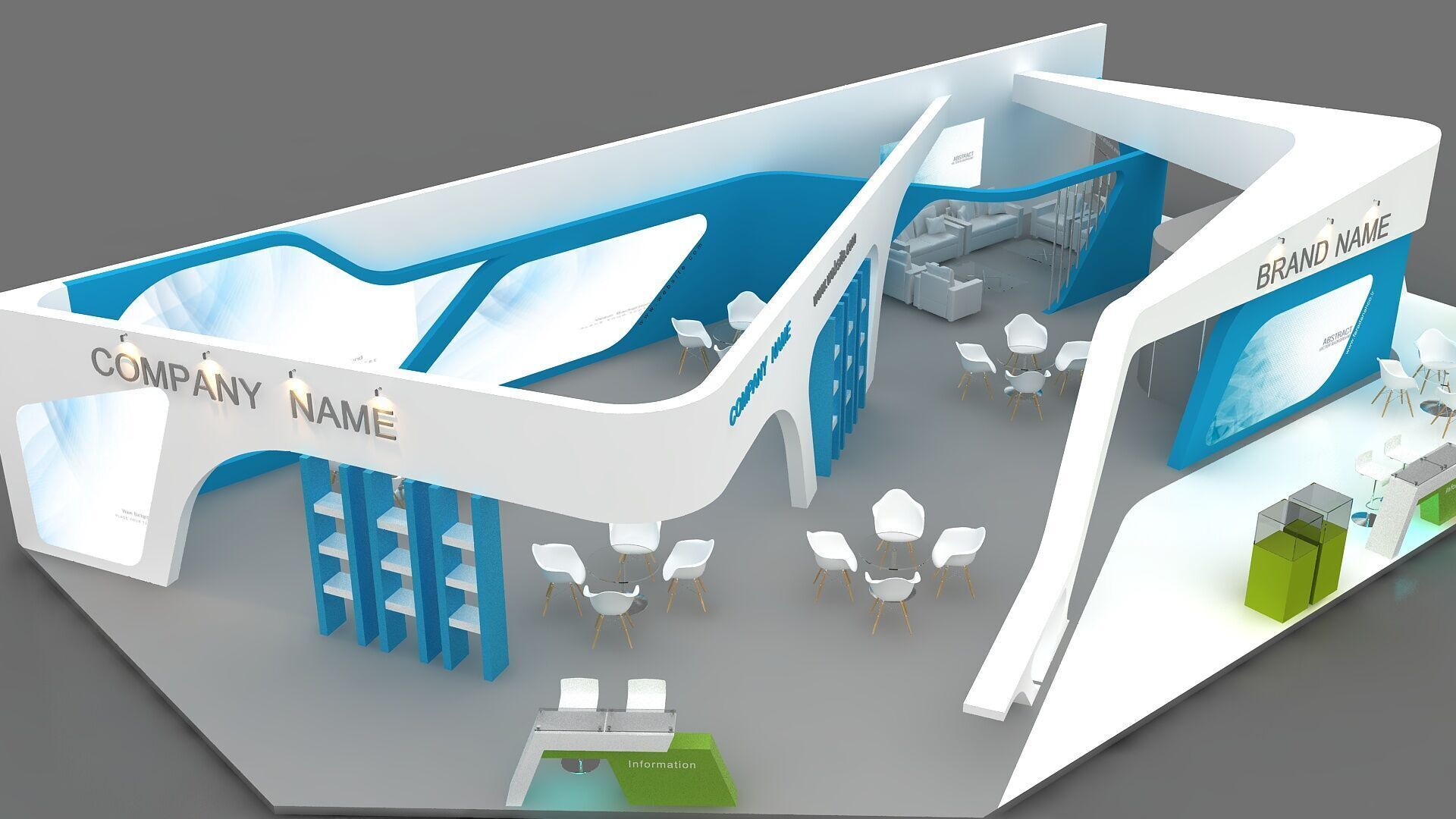 3d model exhibition booth 3D model_7