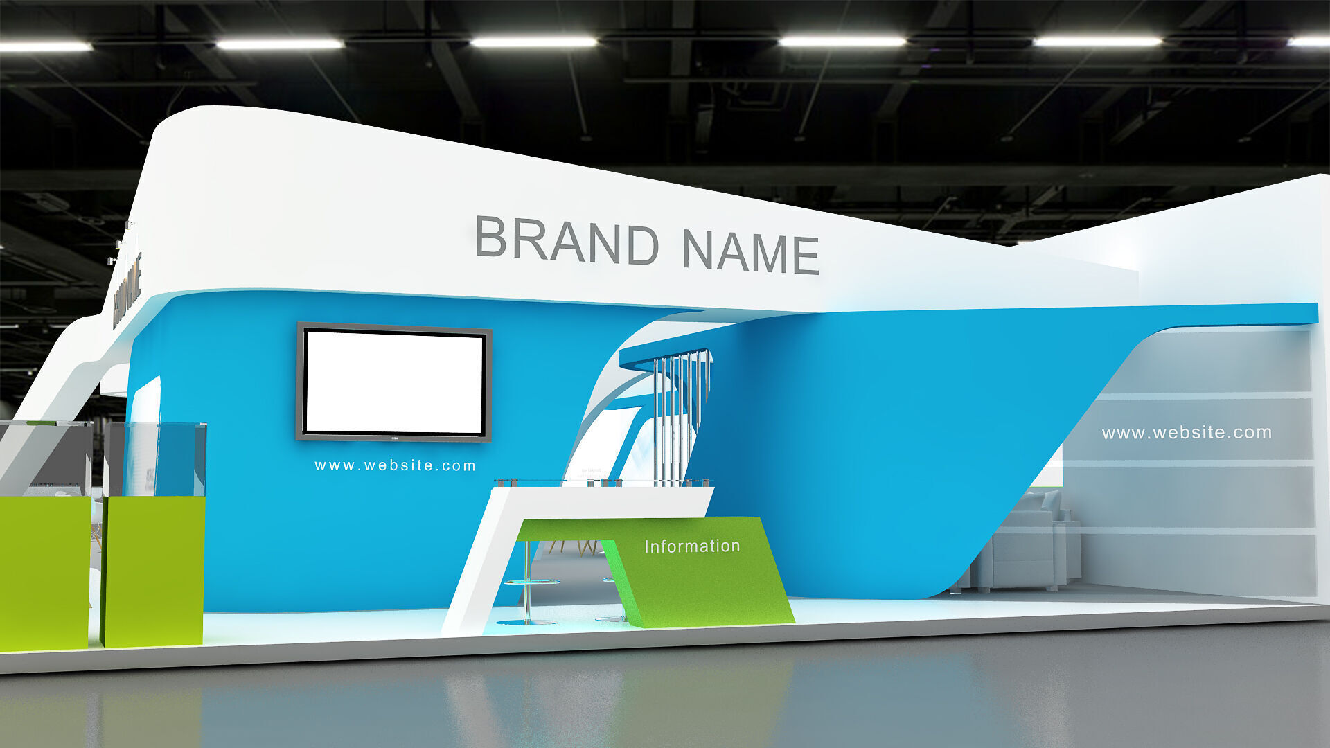 3d model exhibition booth 3D model_5