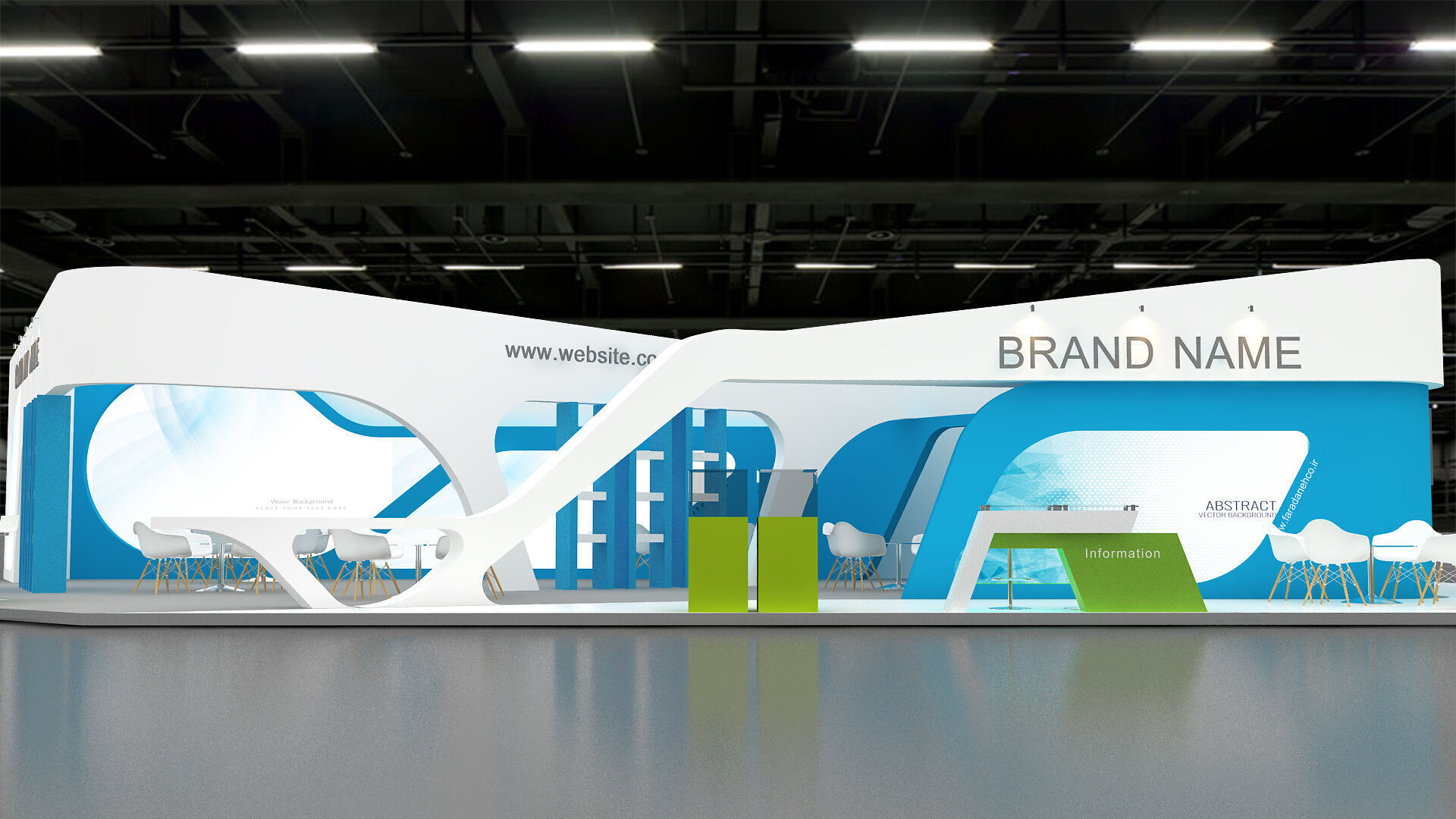 3d model exhibition booth 3D model_3