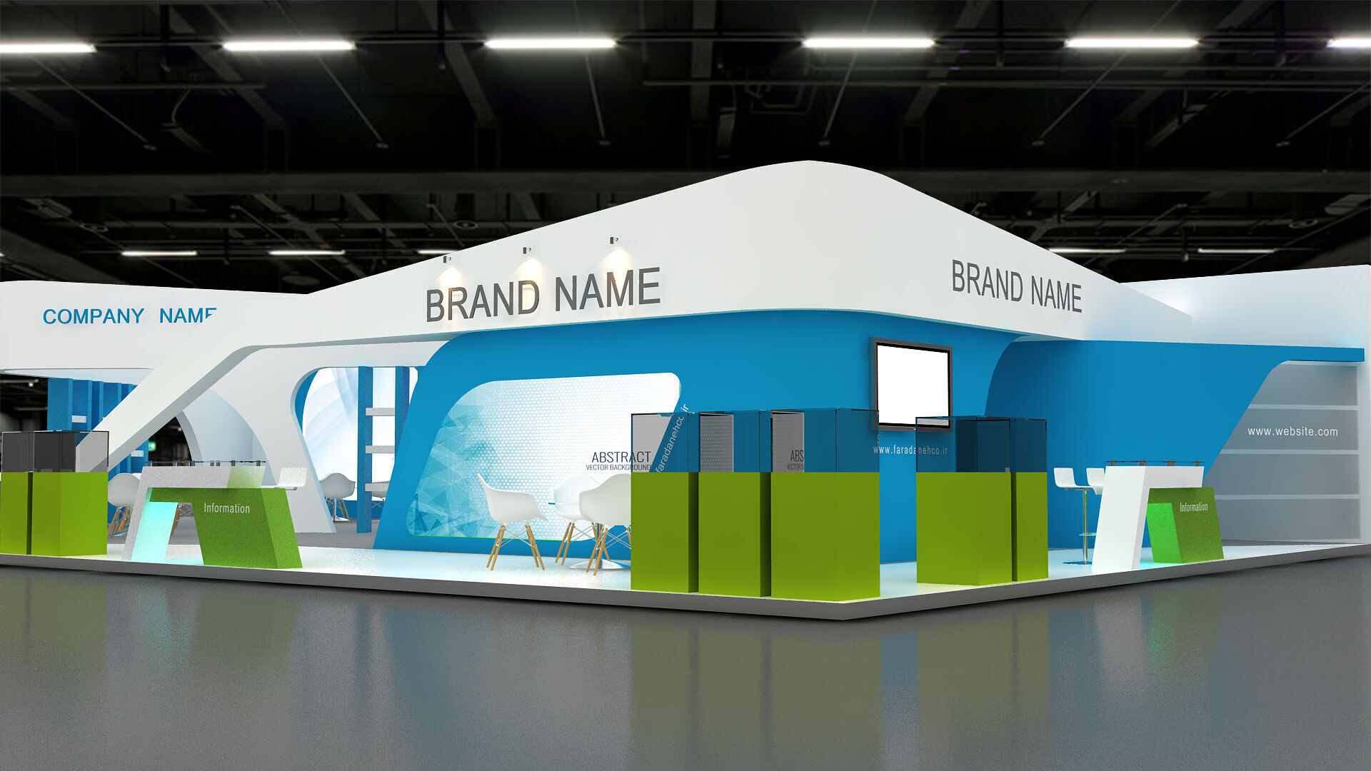 3d model exhibition booth 3D model_4