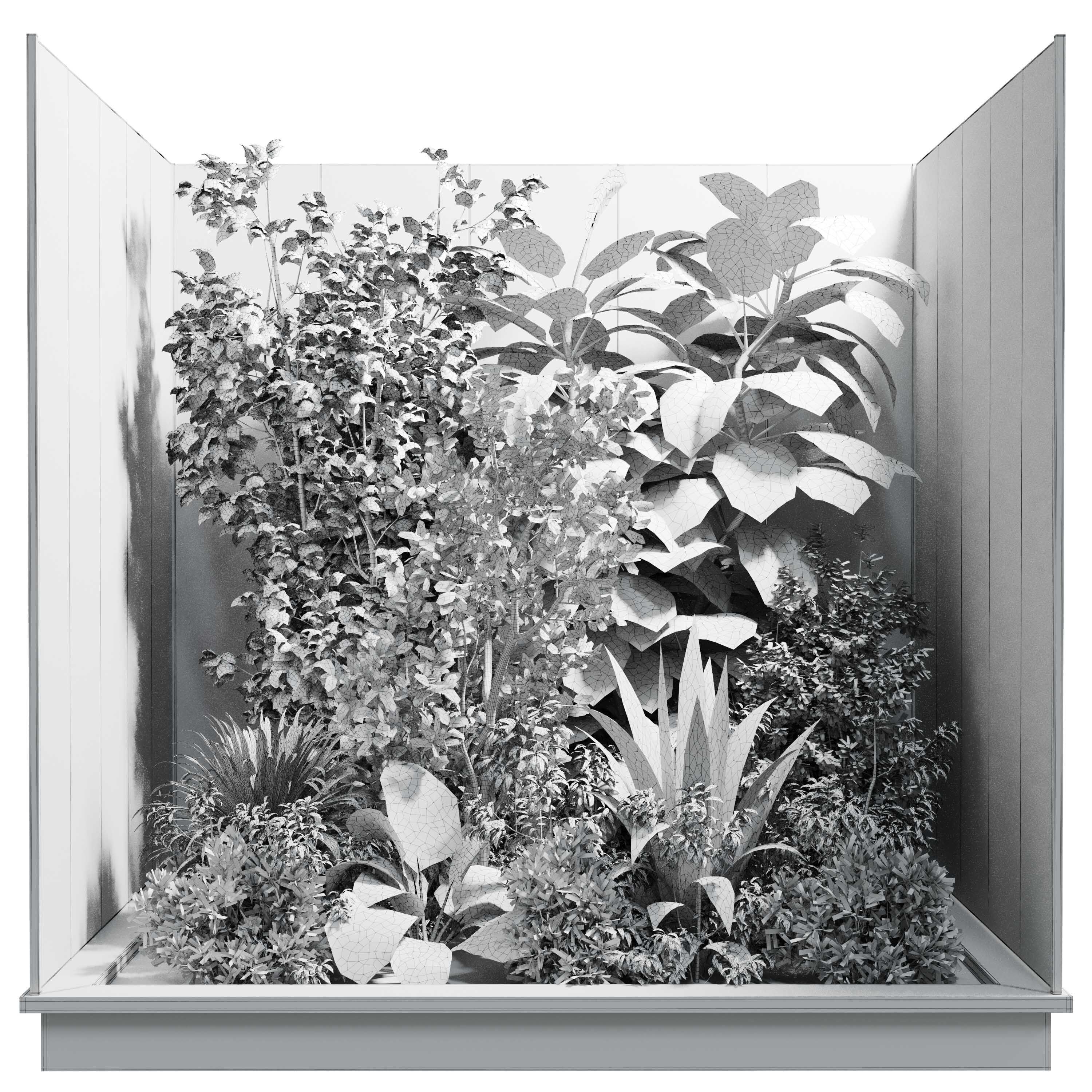 Plants Behind Galss 08 - indoor garden set 624 3D model_5