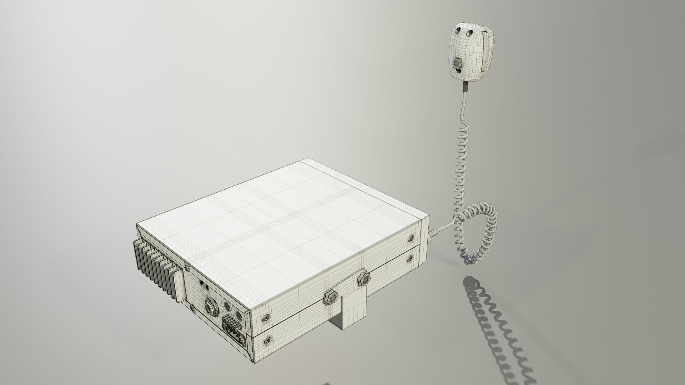 CB Radio with Microphone 3D model_15
