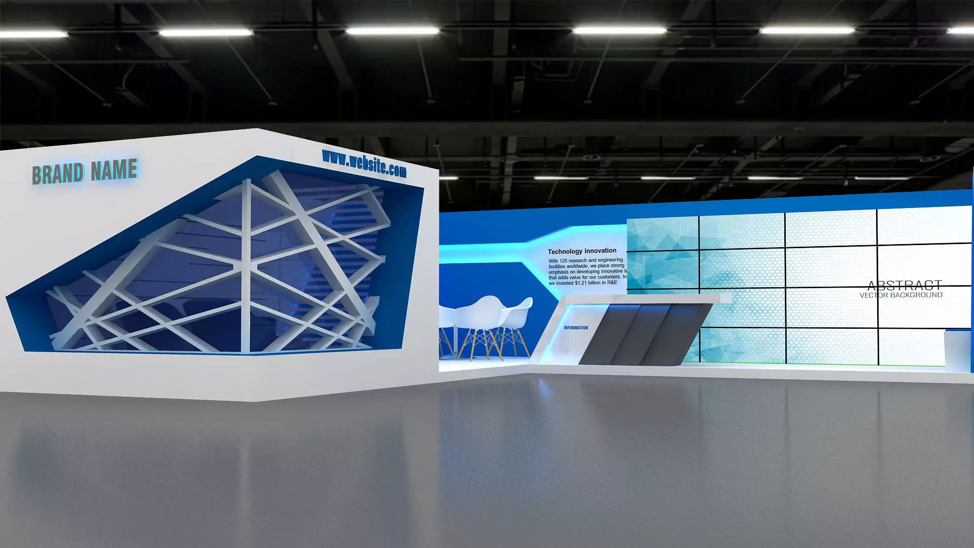 3D Exhibition and Booth 3D model 3D model_0