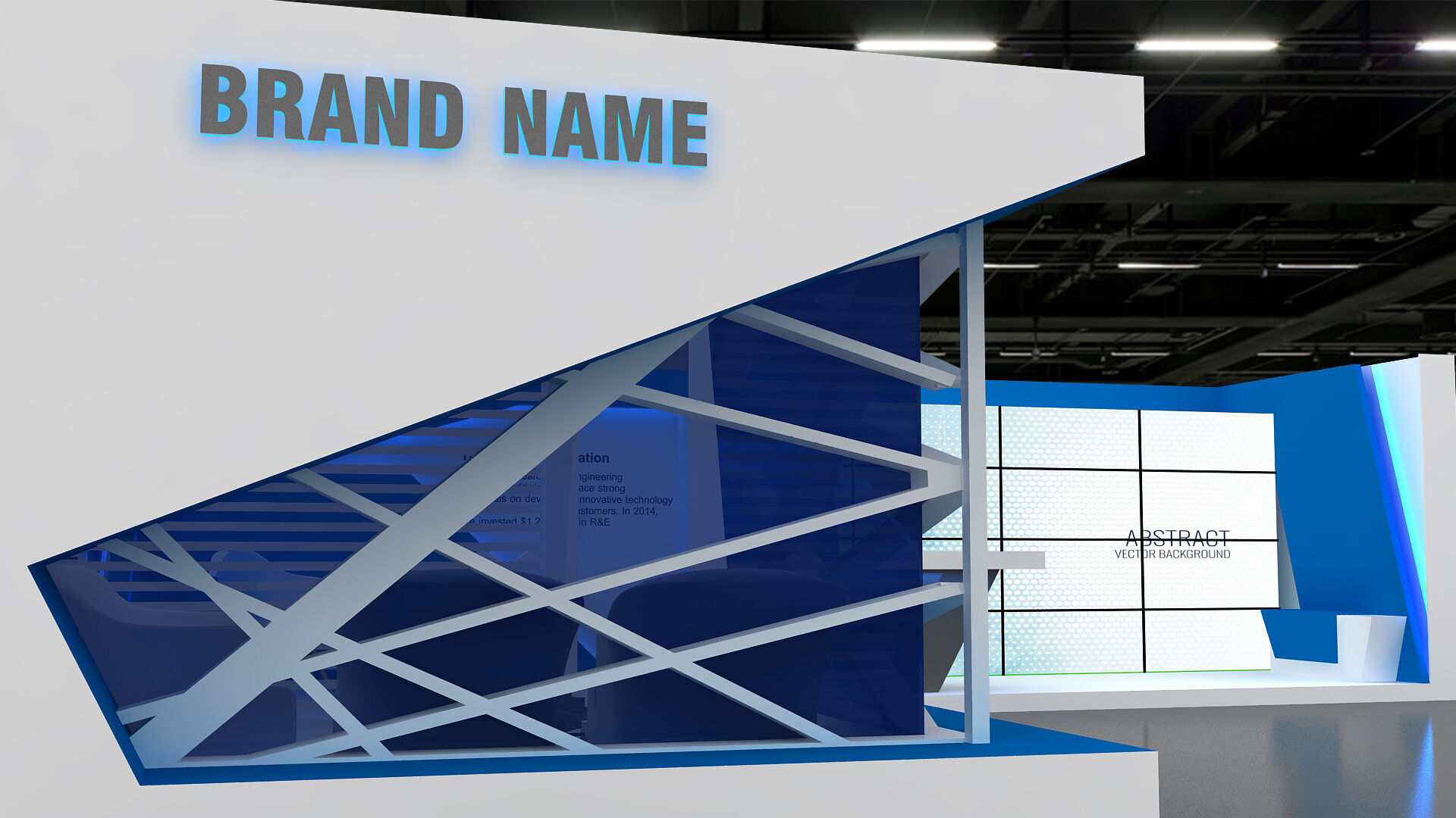 3D Exhibition and Booth 3D model 3D model_2