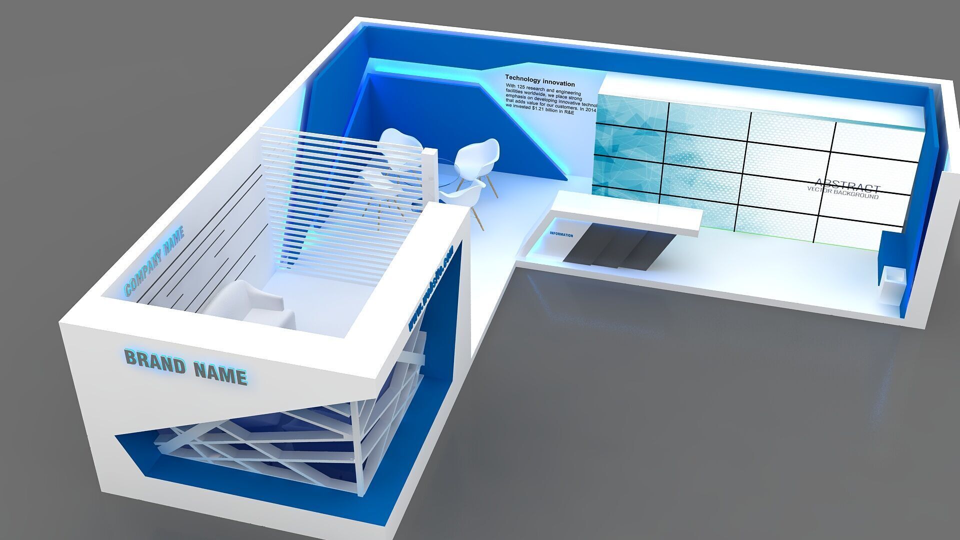 3D Exhibition and Booth 3D model 3D model_4