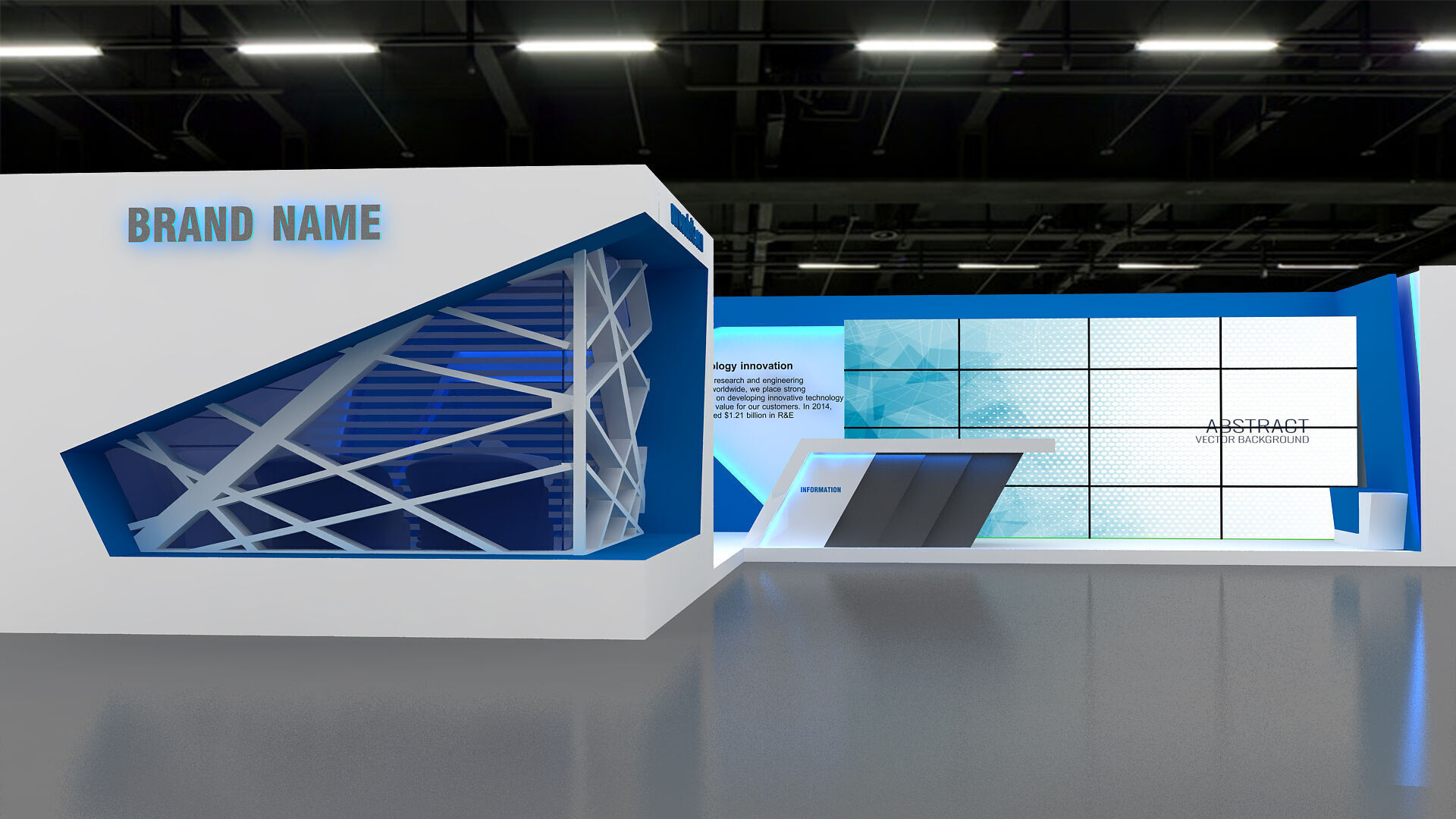 3D Exhibition and Booth 3D model 3D model_1