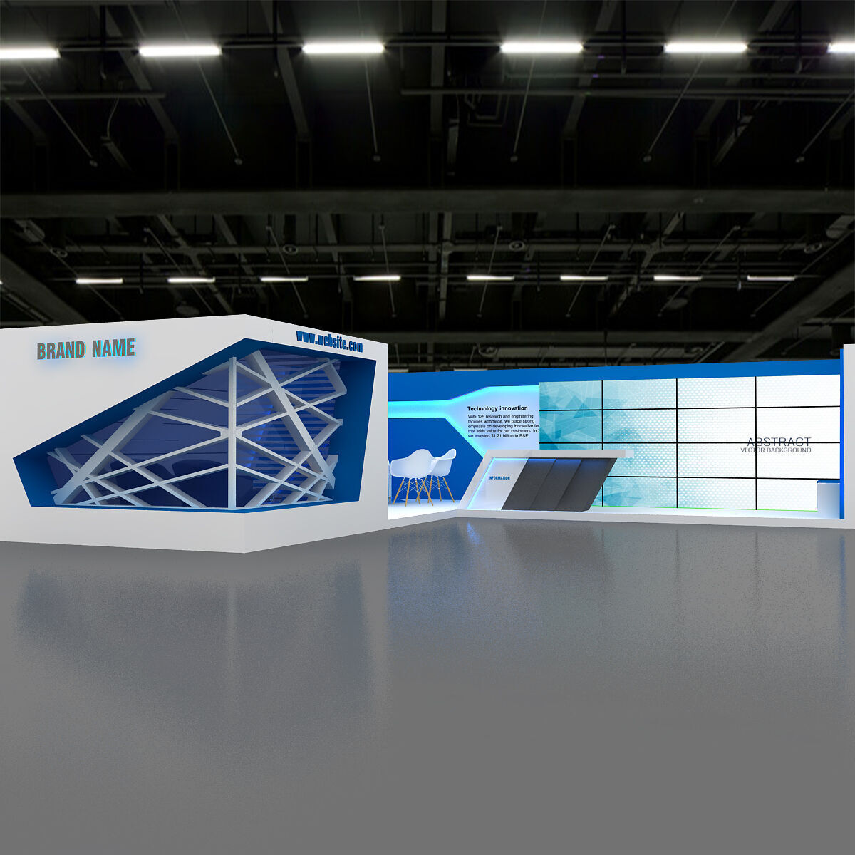 3D Exhibition and Booth 3D model 3D model_5