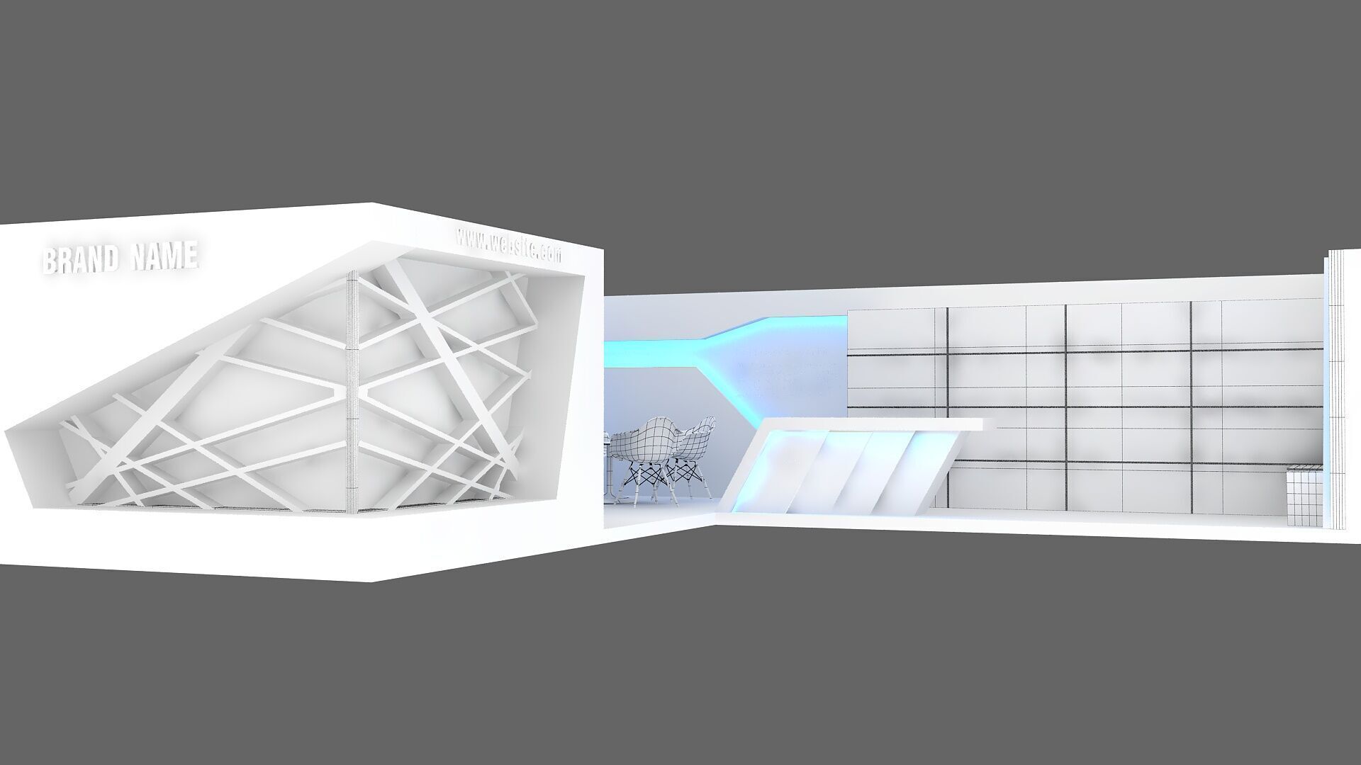 3D Exhibition and Booth 3D model 3D model_6