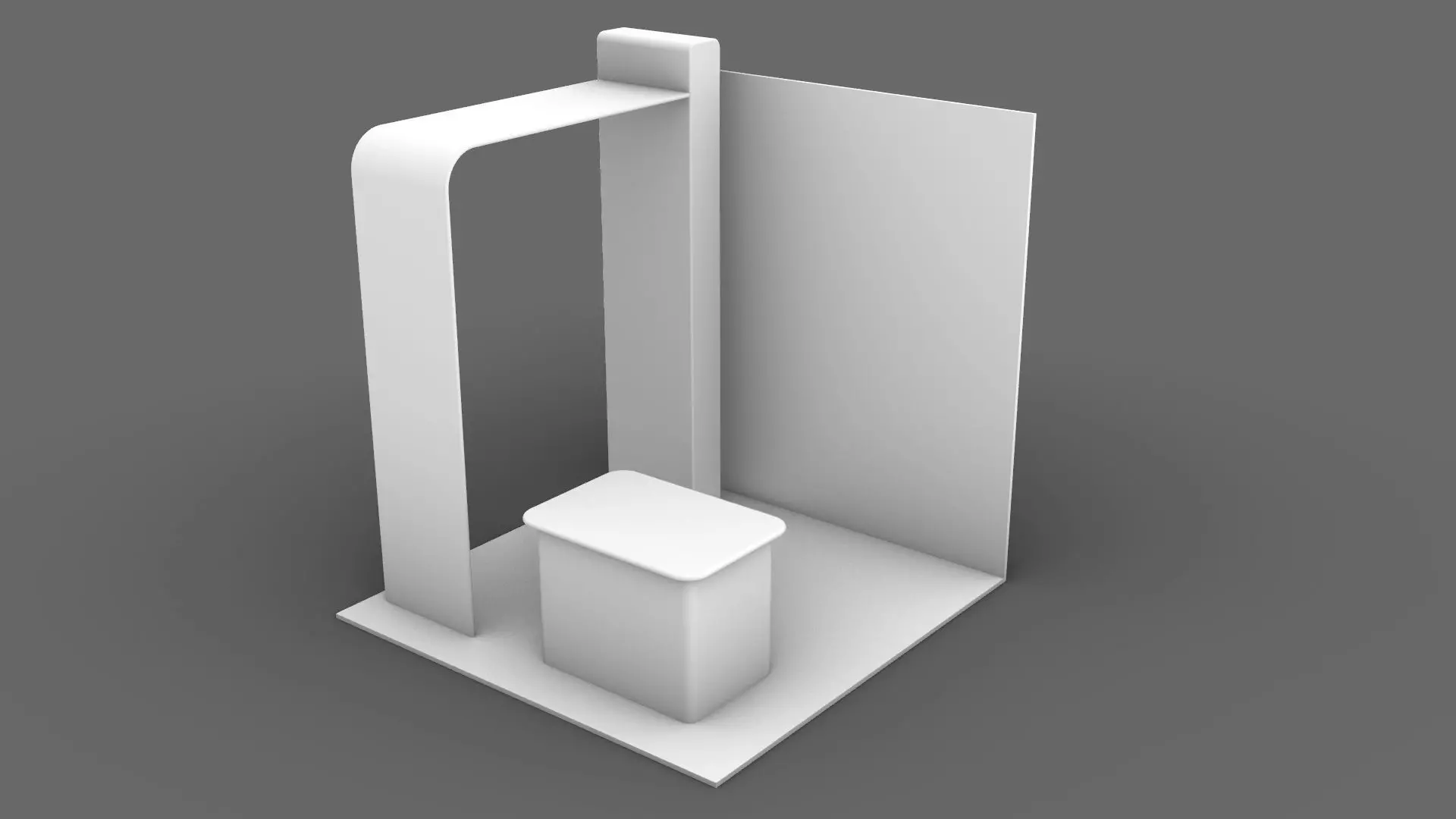 Small exhibition stand Free 3D model_0