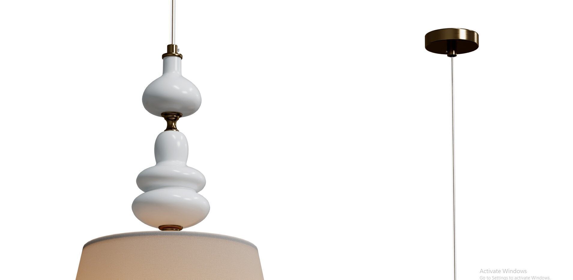 Pendant lamp Freya FR2038PL-01BS Low-poly 3D model_3