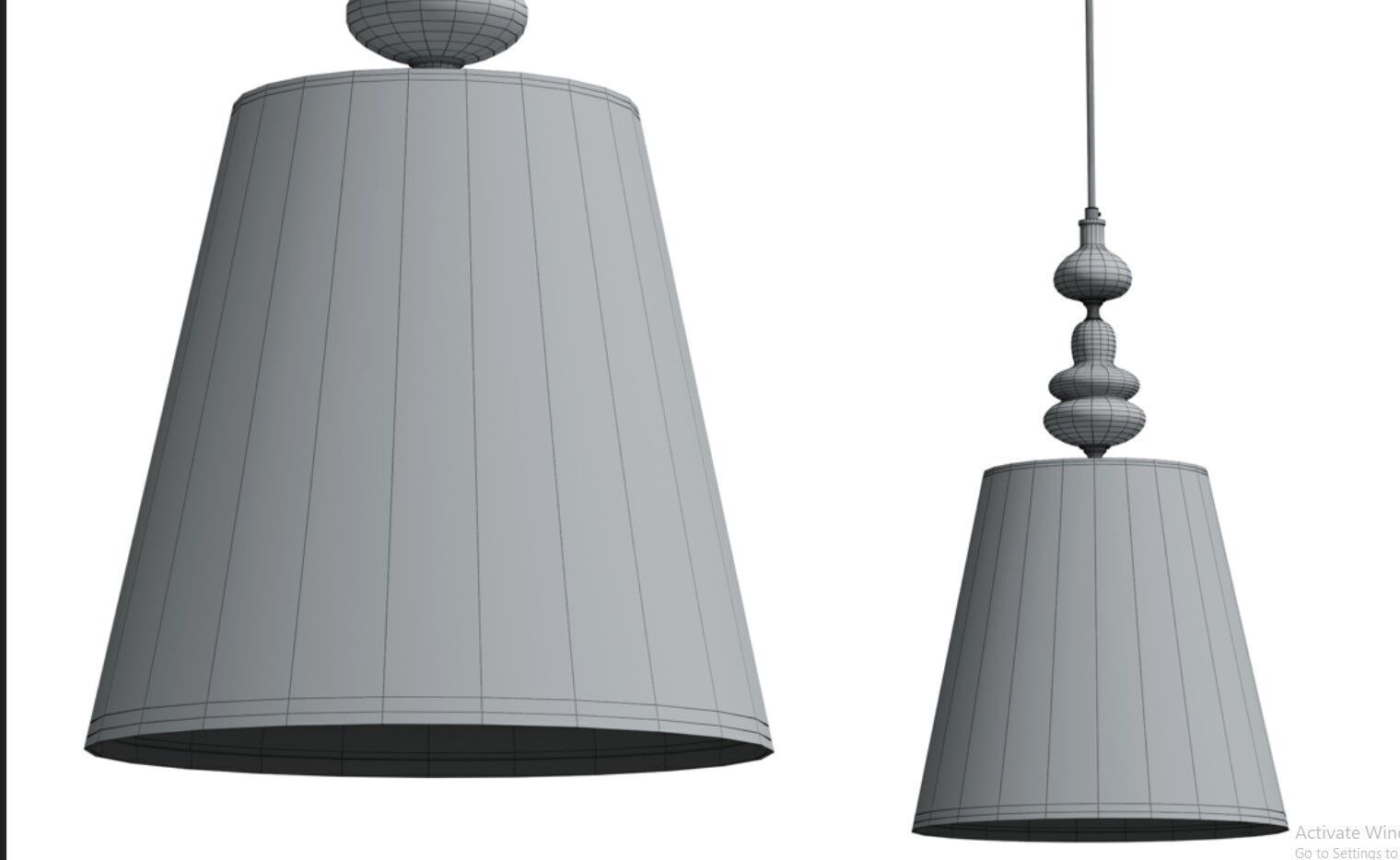 Pendant lamp Freya FR2038PL-01BS Low-poly 3D model_7