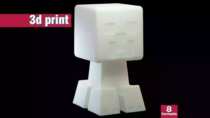 Minecraft-Inspired Stylized Blocky Creeper 3D print model