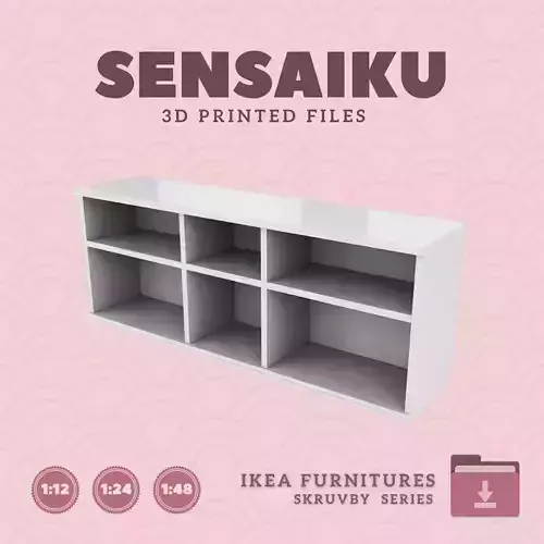  SKRUVBY TV Unit for Miniature Dollhouse - IKEA - 3D Print