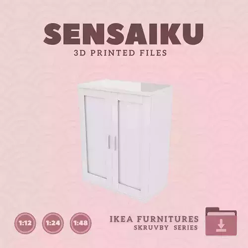 SKRUVBY Cabinet for Miniature Dollhouse - IKEA - 3D Print 3D print model