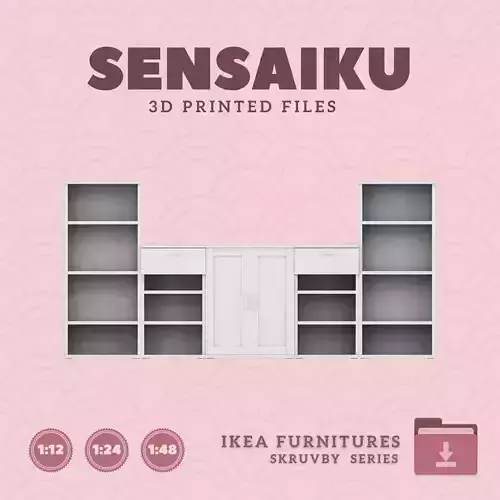 SKRUVBY Storage combo 02 In for Dollhouse - IKEA - 3D Print 3D print model