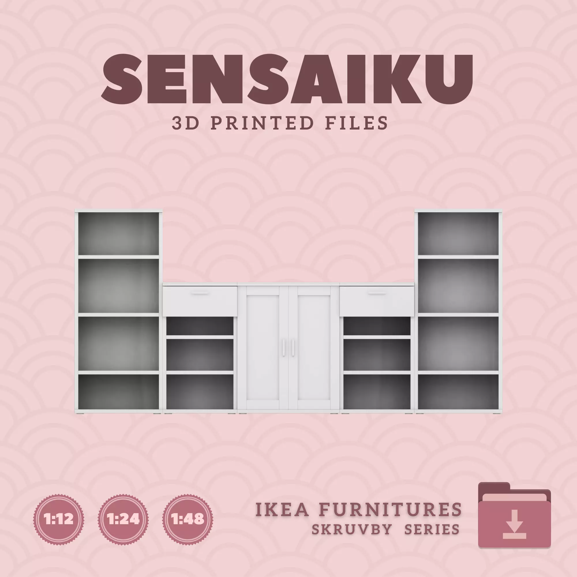 SKRUVBY Storage combo 02 In for Dollhouse - IKEA - 3D Print 3D print model