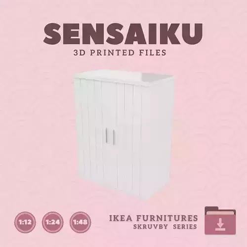 SKRUVBY Cabinet  V2 for Miniature Dollhouse - IKEA - 3D Print 3D print model
