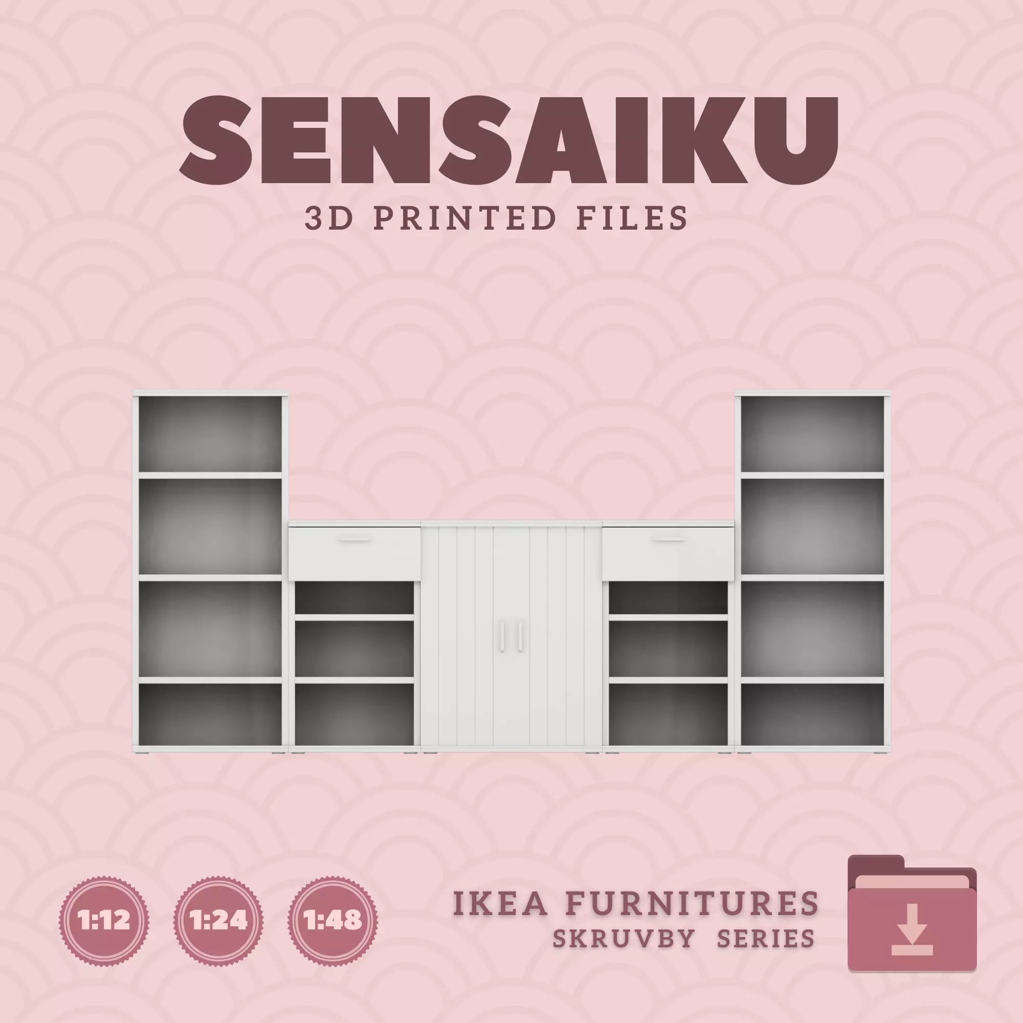 SKRUVBY Storage combo 03 In for Dollhouse - IKEA - 3D Print 3D print model