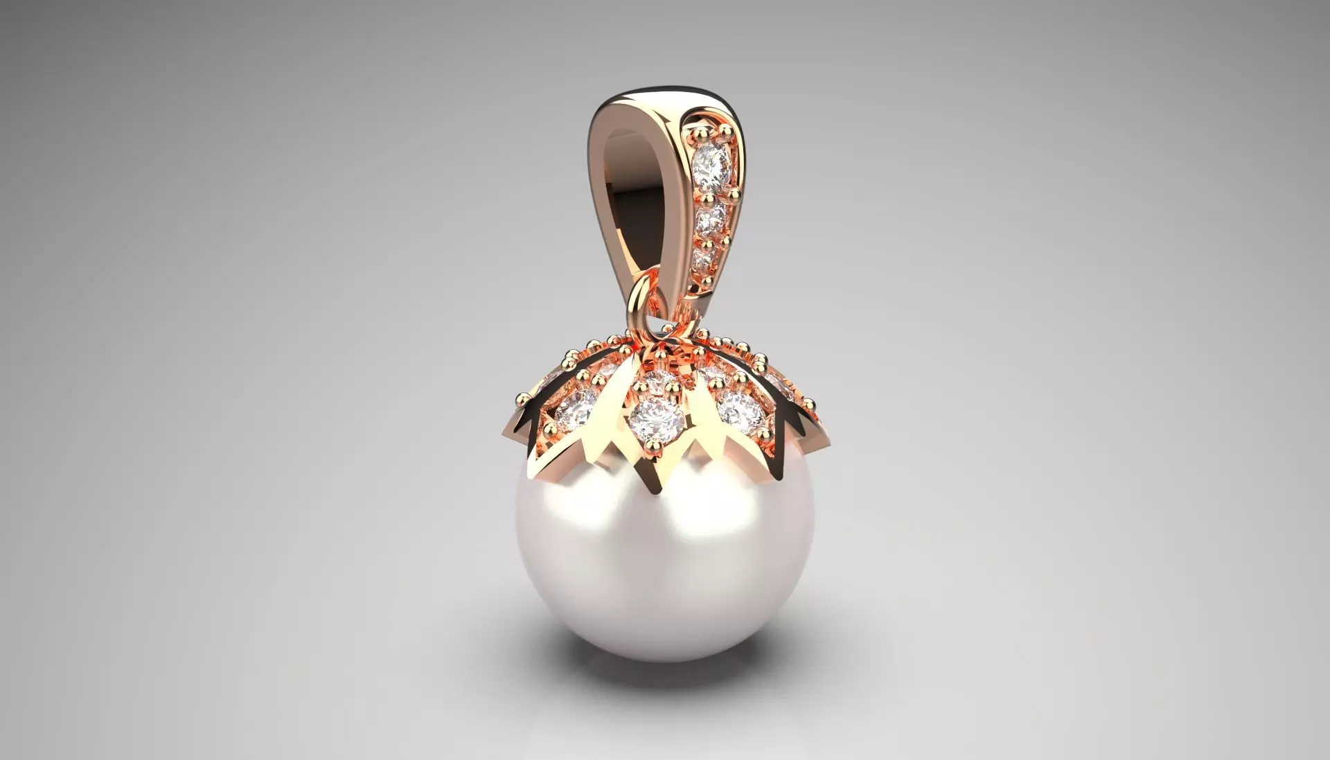 bride pearl jewelry pendant pp0039 3D print model