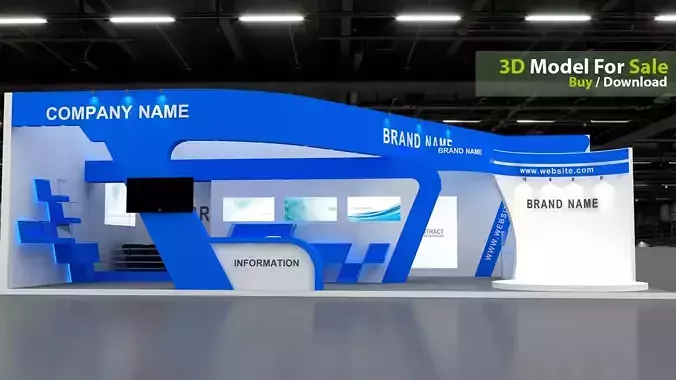 3d model exhibition booth 3D model 3D model