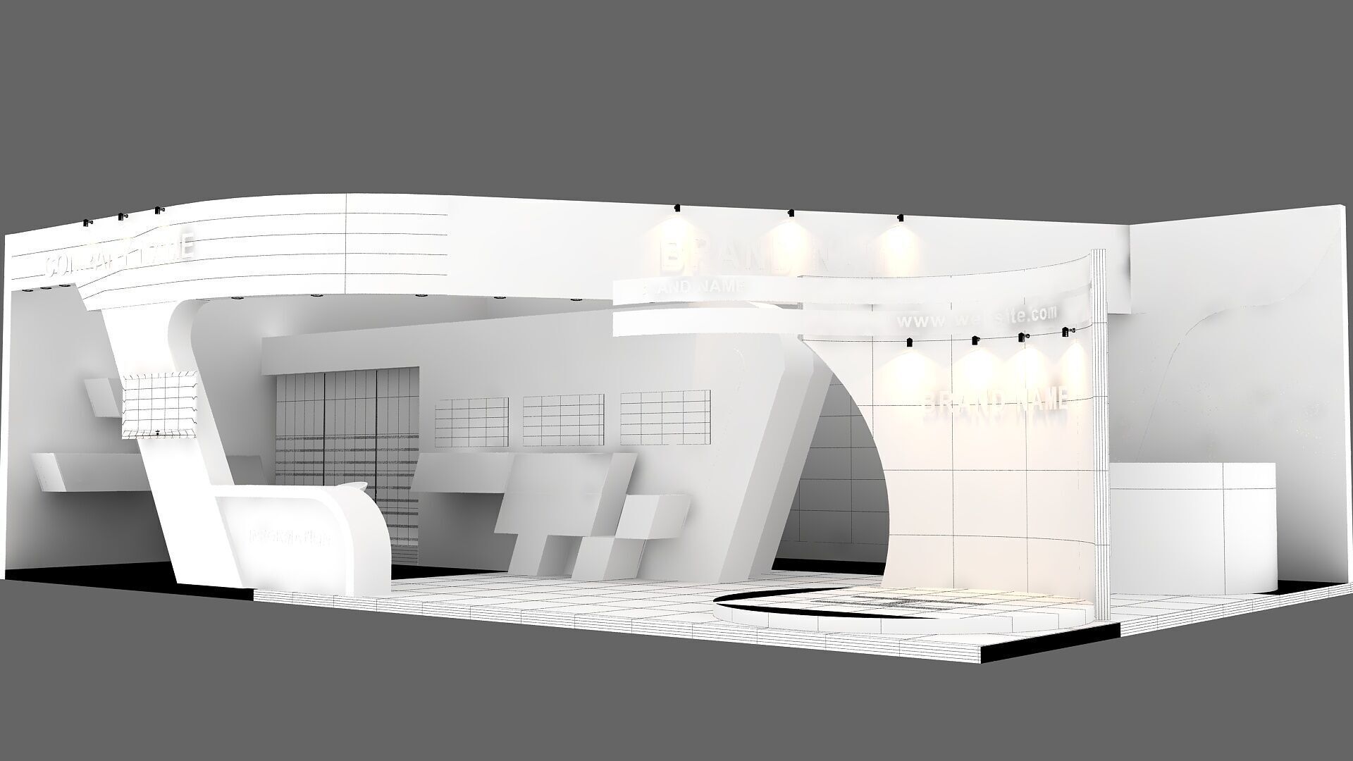 3d model exhibition booth 3D model 3D model_7