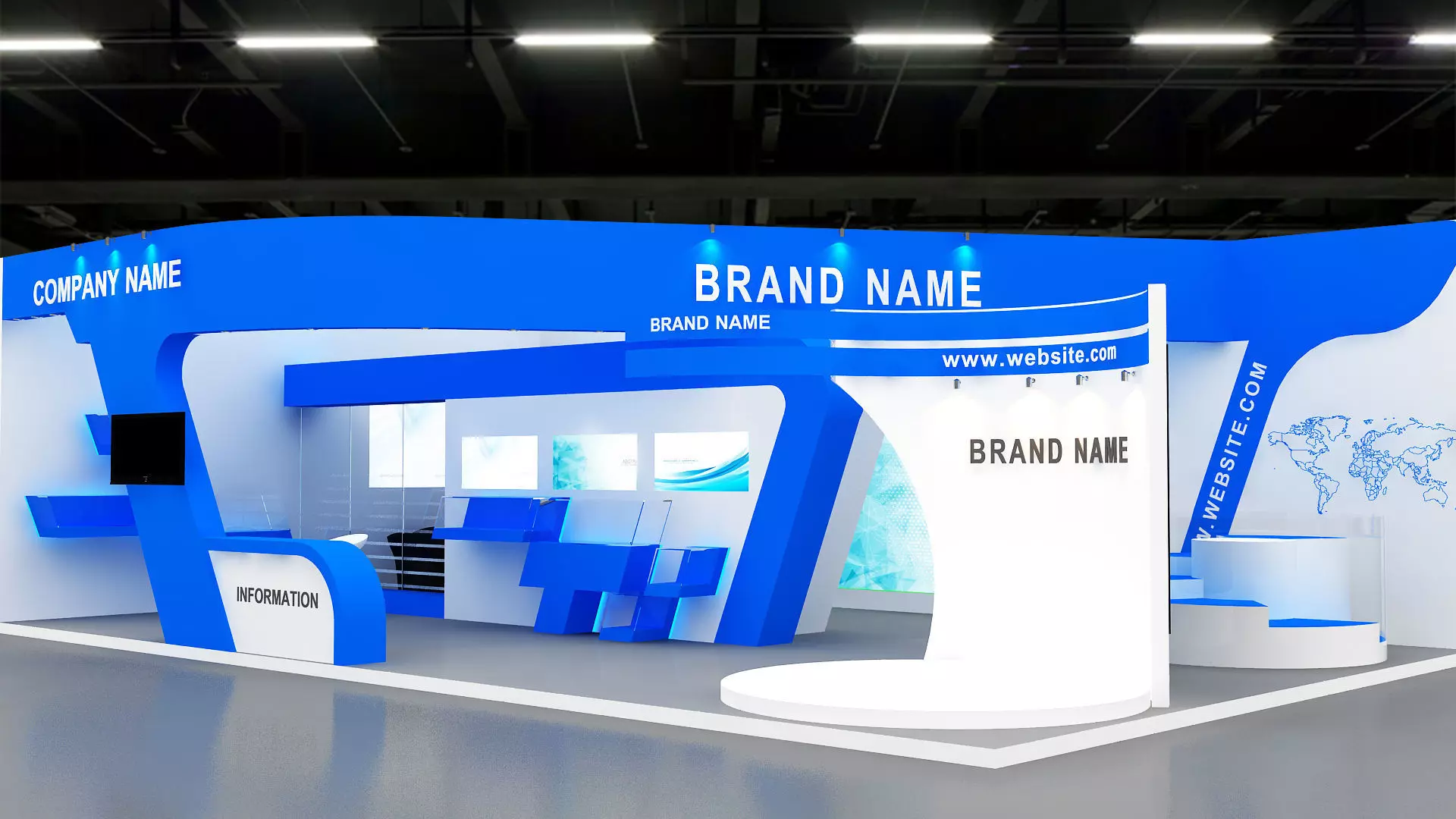 3d model exhibition booth 3D model 3D model_1