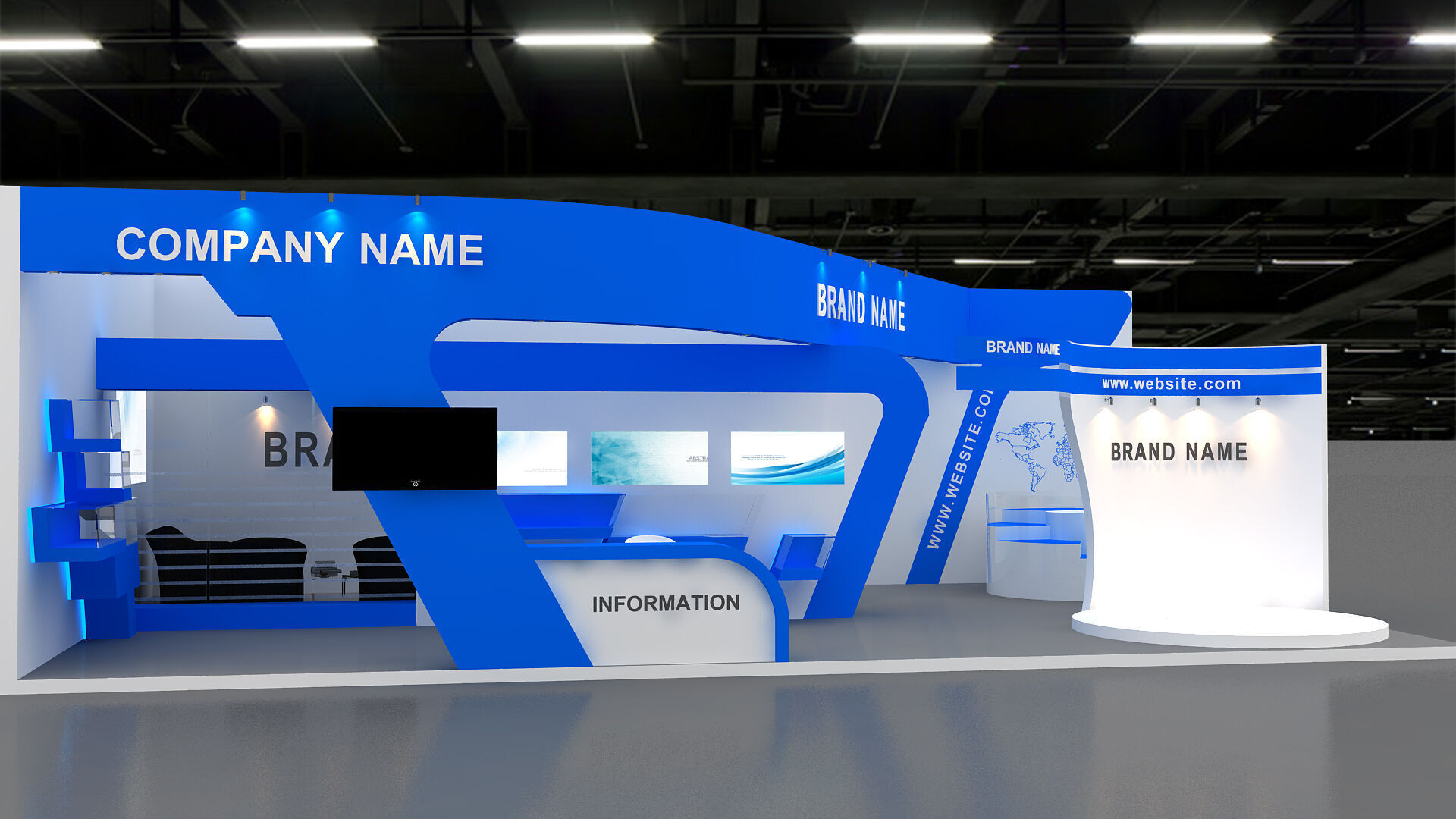 3d model exhibition booth 3D model 3D model_4