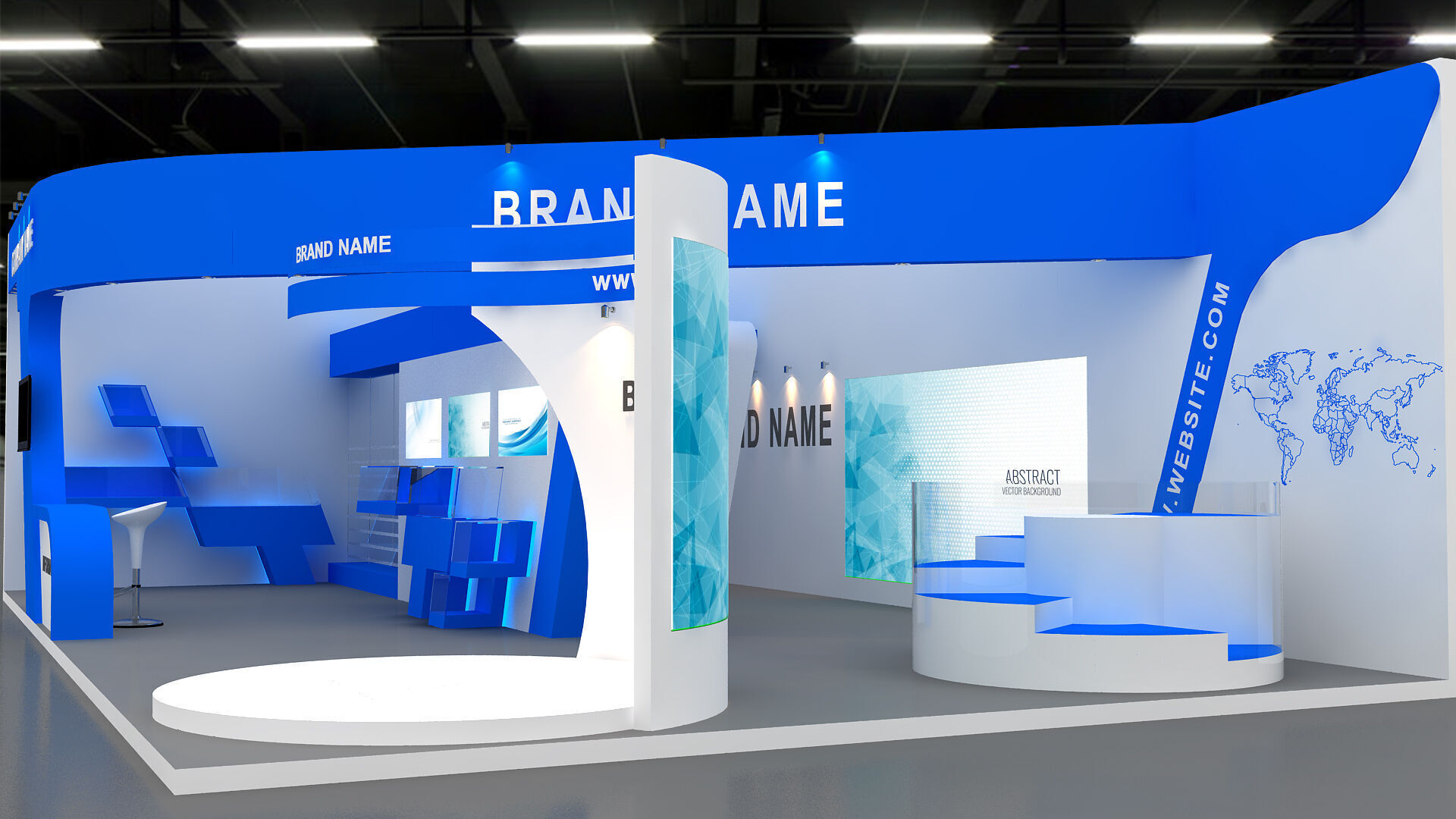3d model exhibition booth 3D model 3D model_3