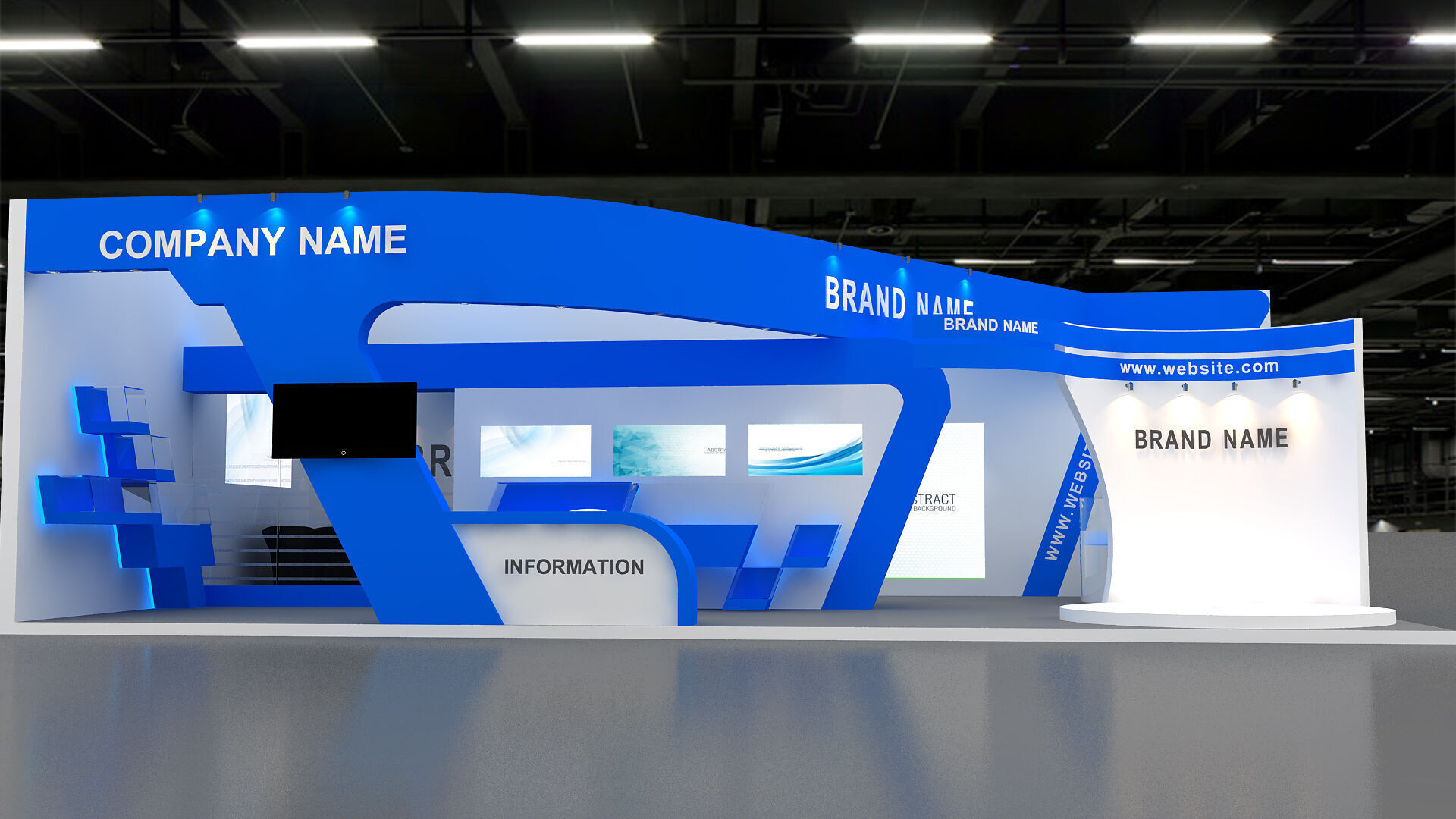 3d model exhibition booth 3D model 3D model_2