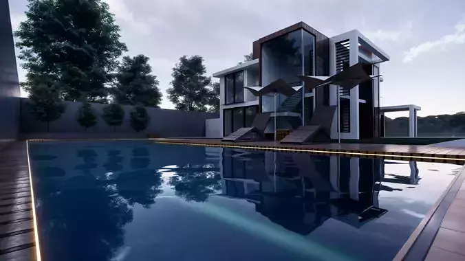 Modern villa with pool