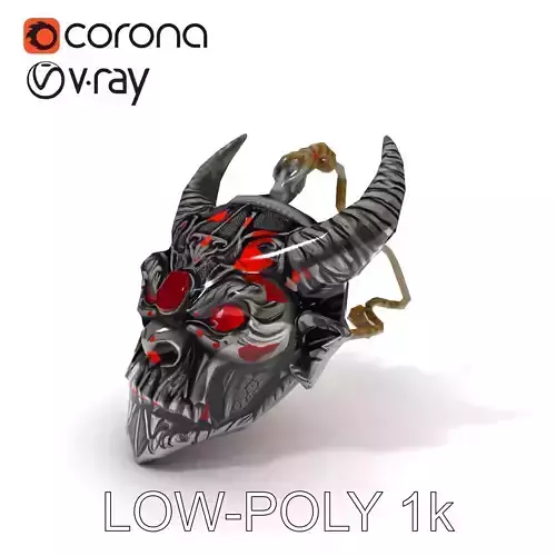 Demonic Skull Pendant Model Pack for D Rendering and Game Development