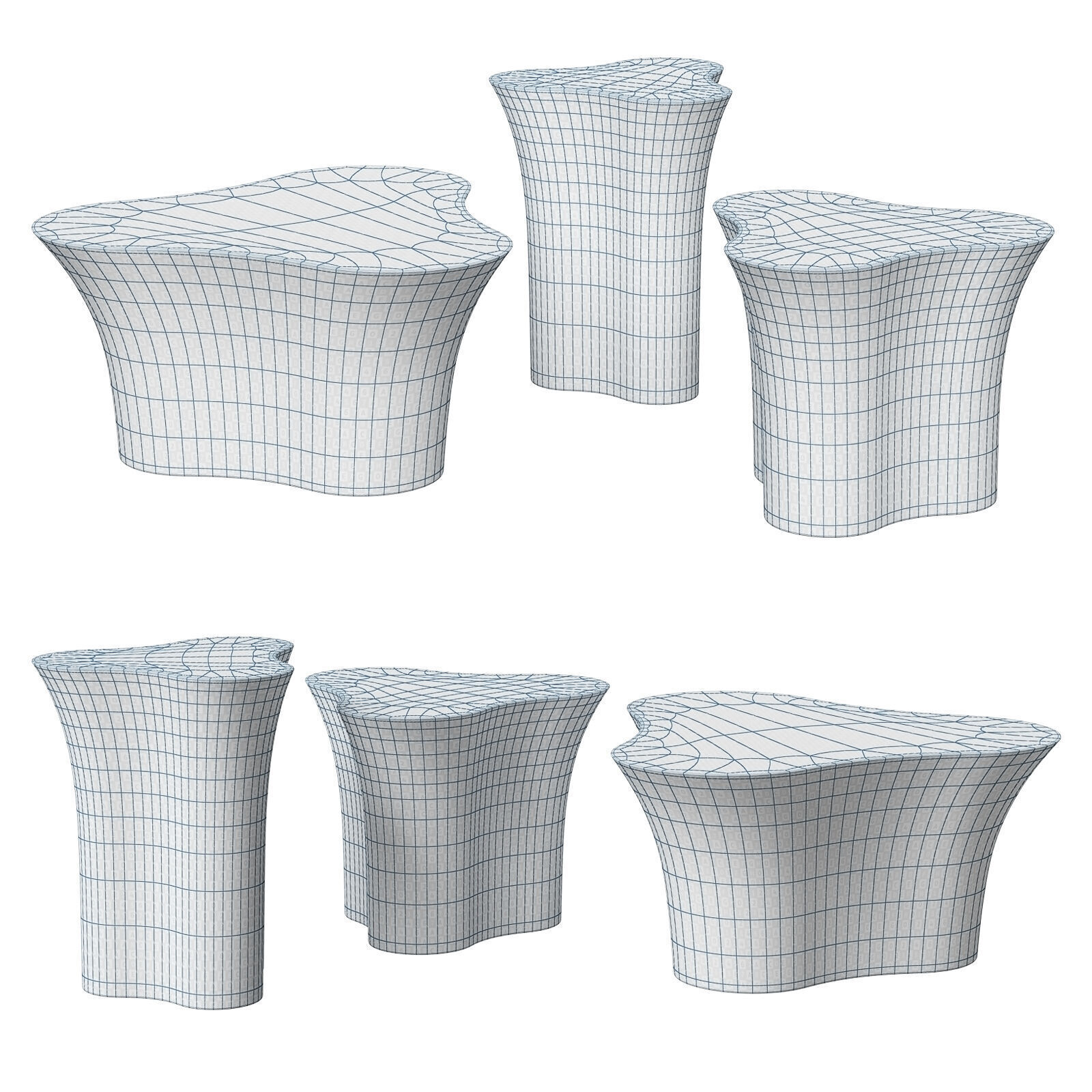 Roche Bobois Triolet tables 3D model_7