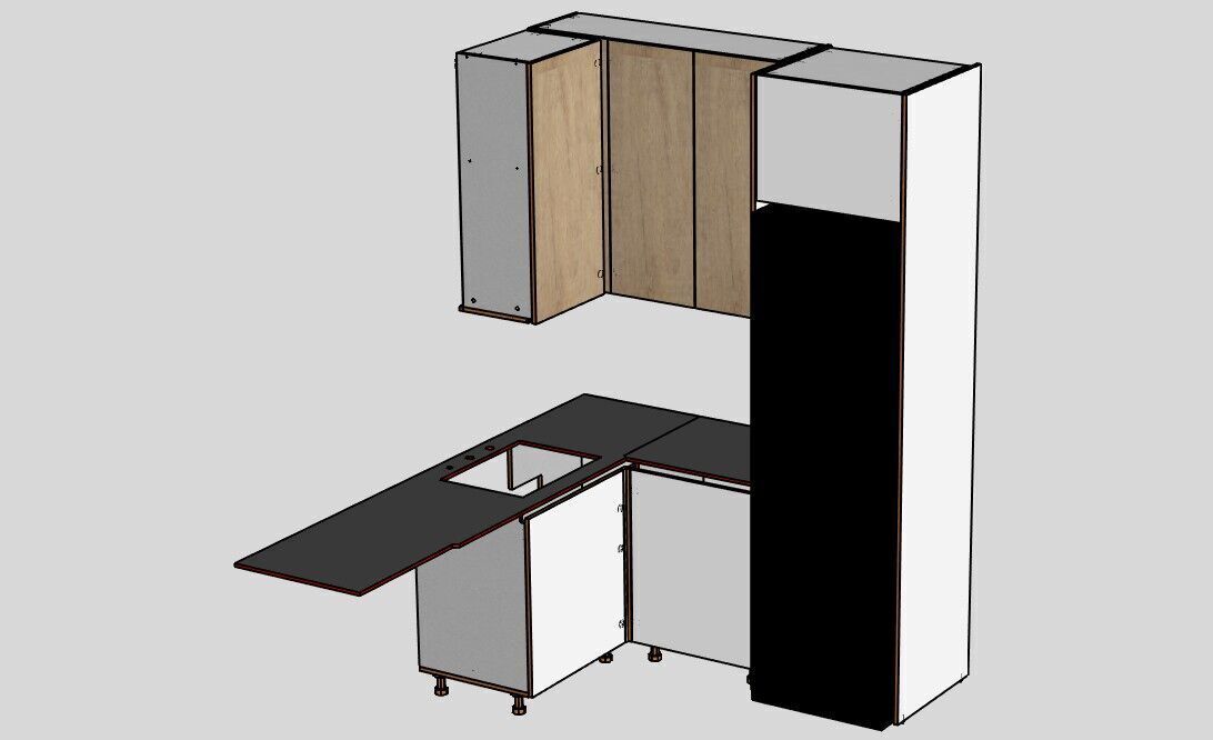 kitchen set 3D model_1
