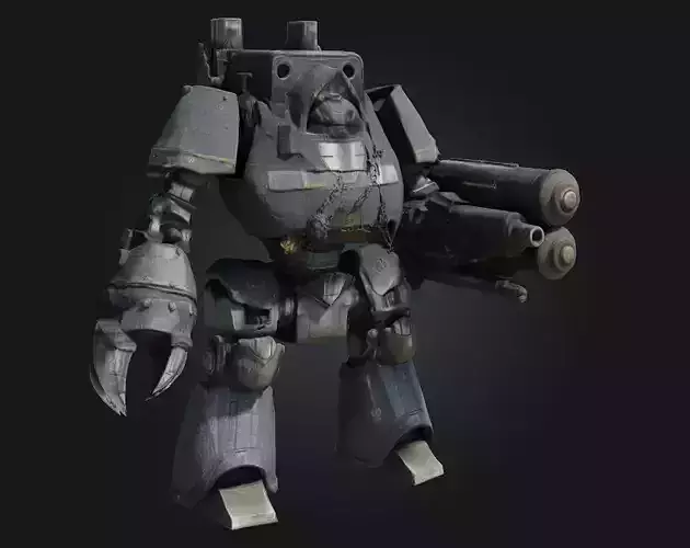Armored Combat Robot 3D Model