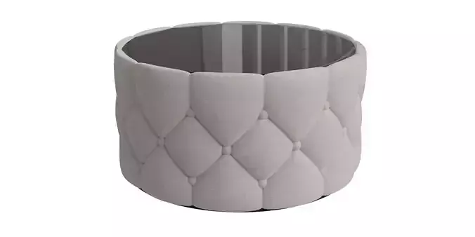 Classy Cocktail Ottoman Glass Top Coffee Table