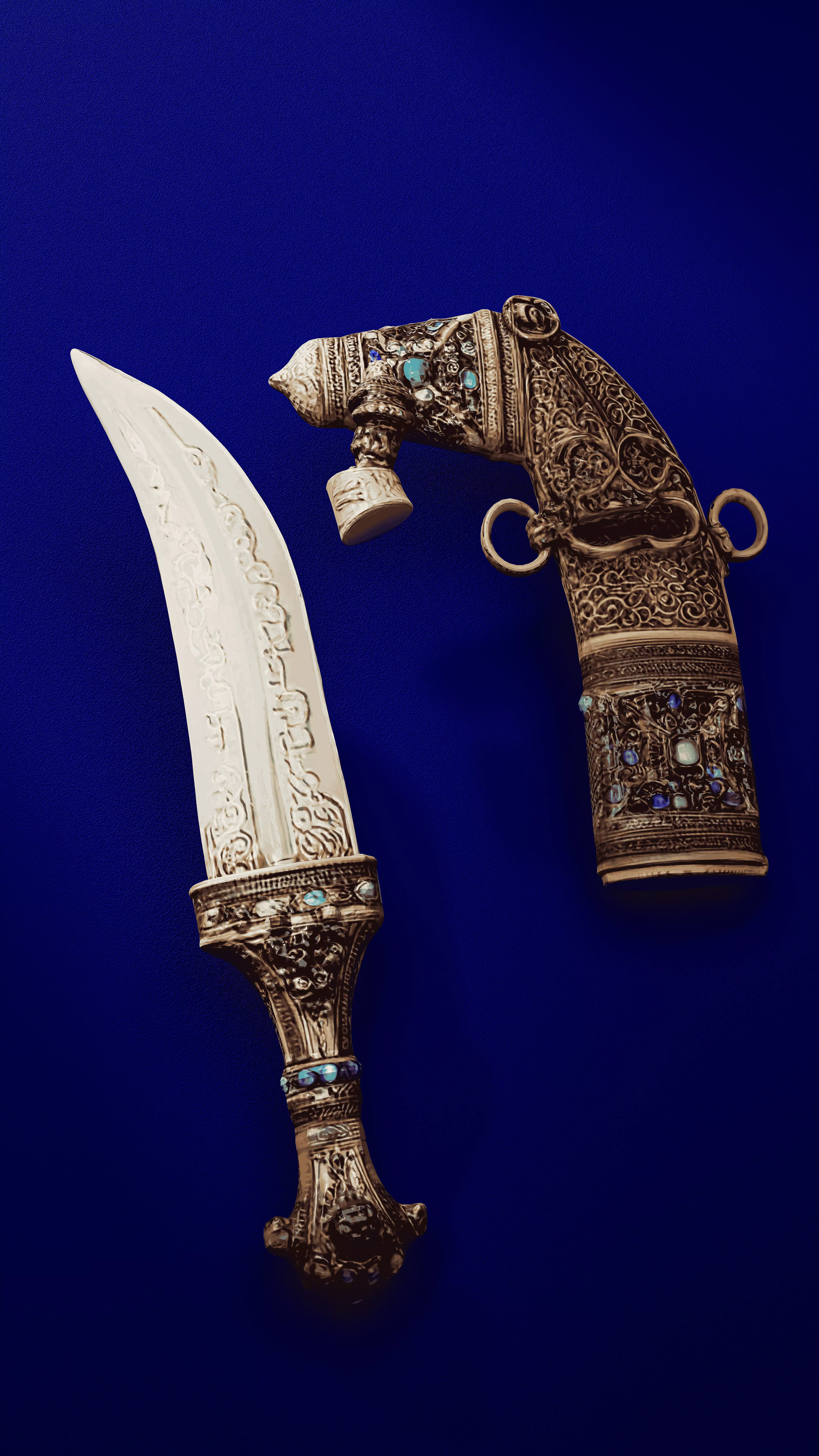 Regal Blades- A Curated Dagger Collection Low-poly 3D model_0